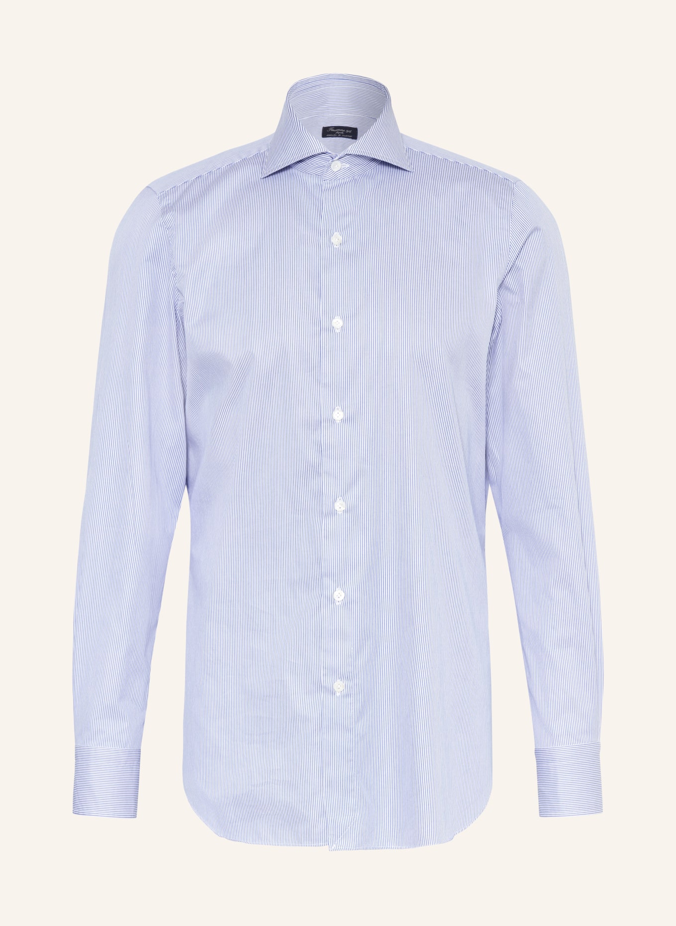 FINAMORE 1925 Hemd NAPOLI EDUARDO Regular Fit: WEISS / DUNKELBLAU