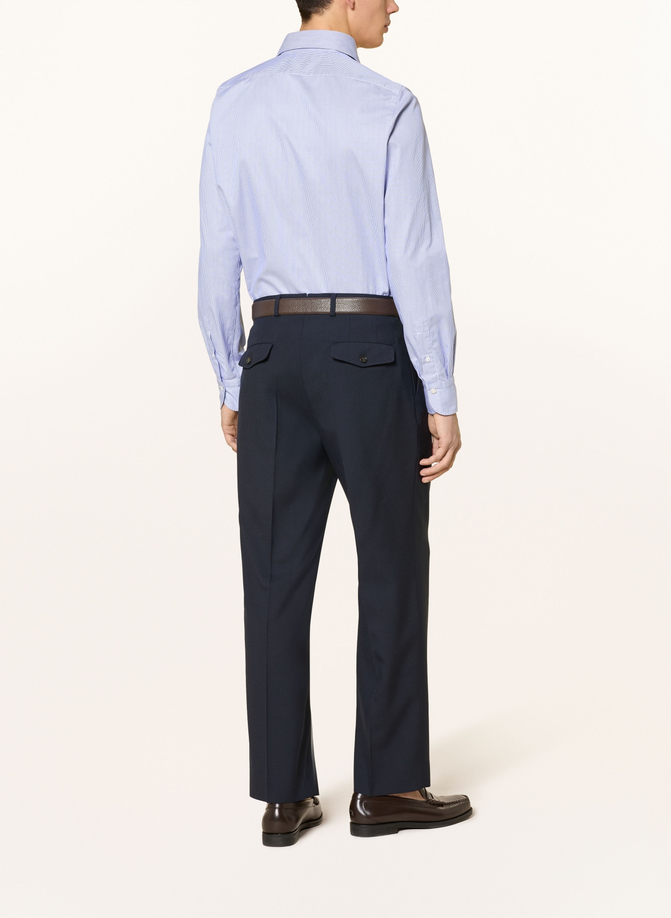 FINAMORE 1925 Hemd NAPOLI EDUARDO Regular Fit: WEISS / DUNKELBLAU