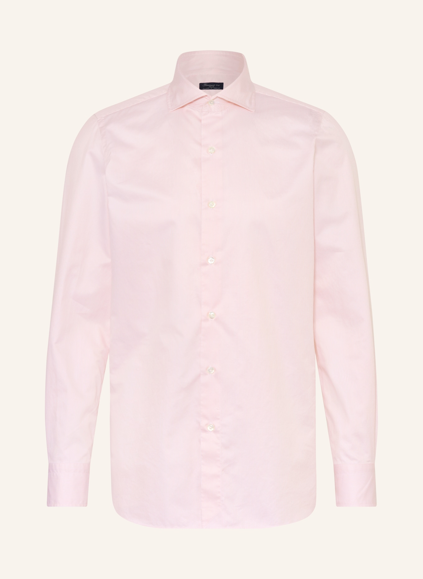 FINAMORE 1925 Hemd NAPOLI EDUARDO Regular Fit: HELLROSA / WEISS