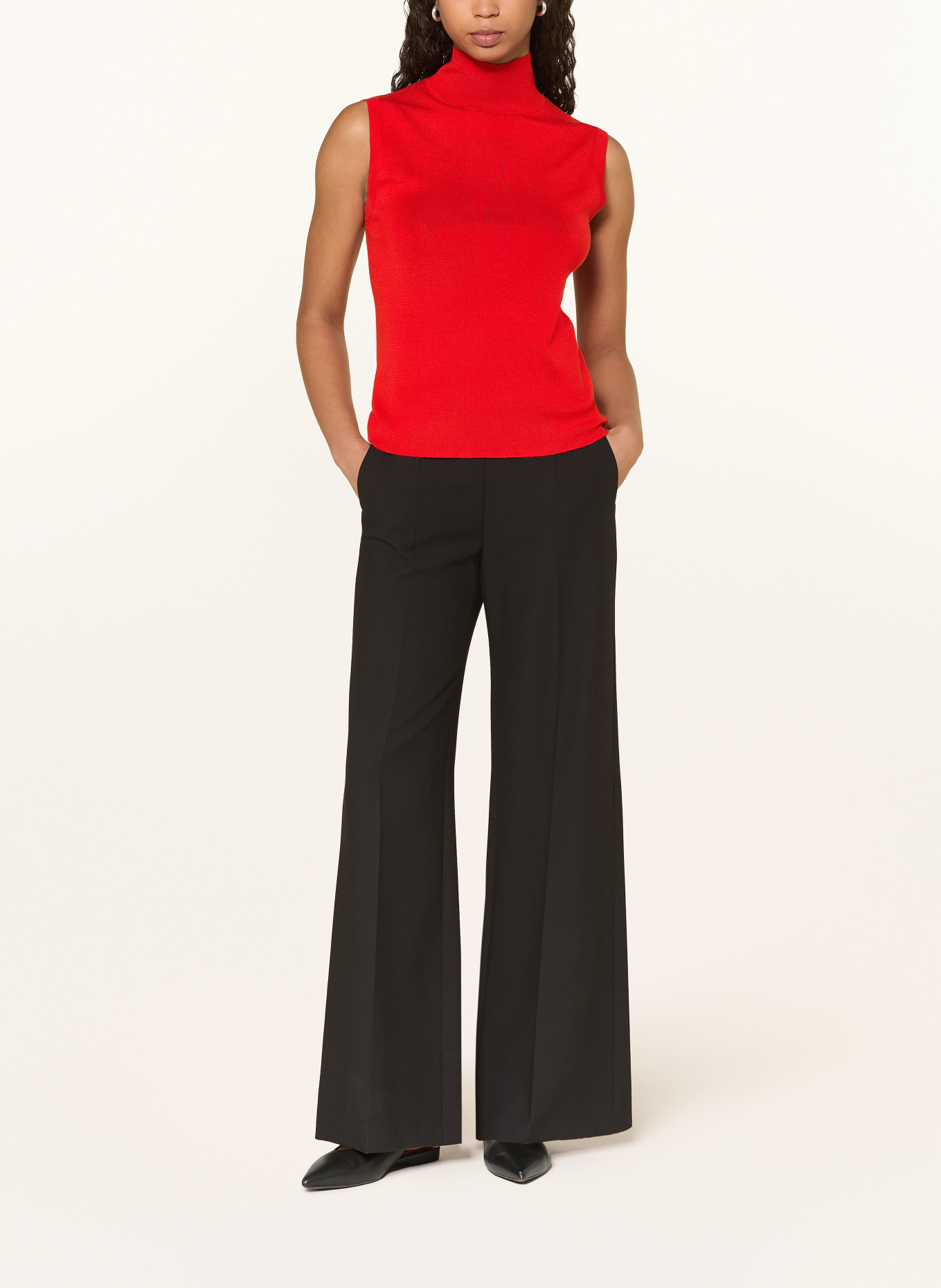 windsor. pletený top: ČERVENÁ