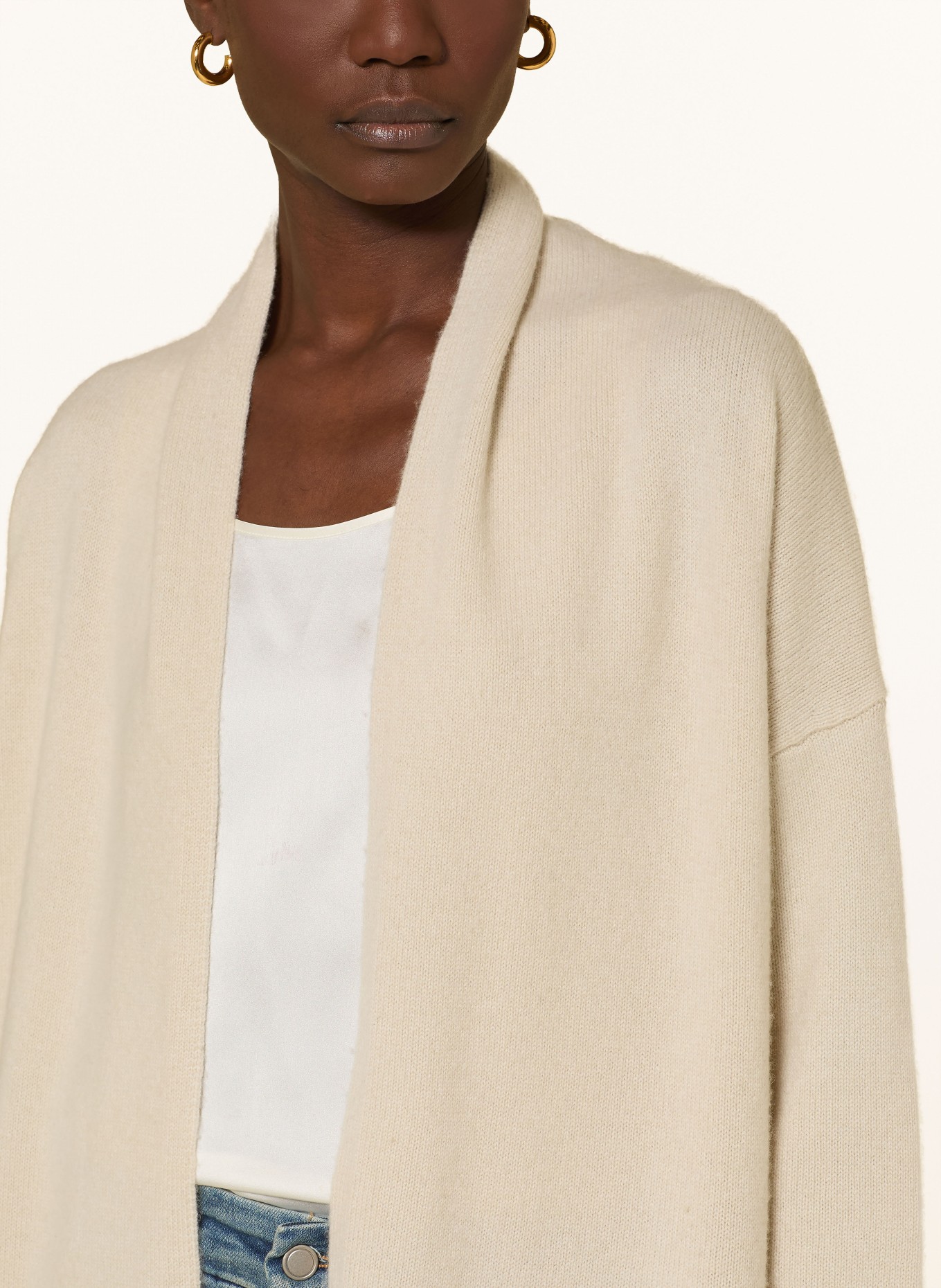 (THE MERCER) N.Y. Strickjacke aus Cashmere: BEIGE