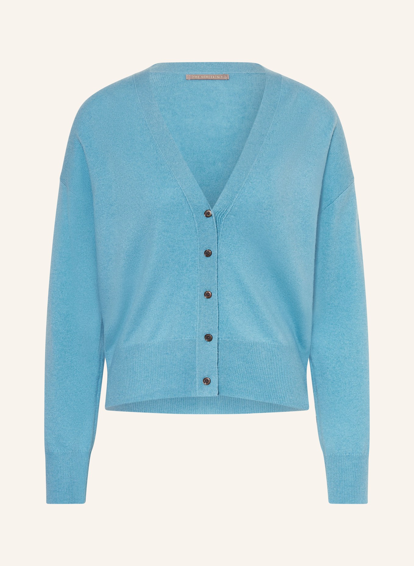 (THE MERCER) N.Y. Sweter z kaszmiru: JASNONIEBIESKI