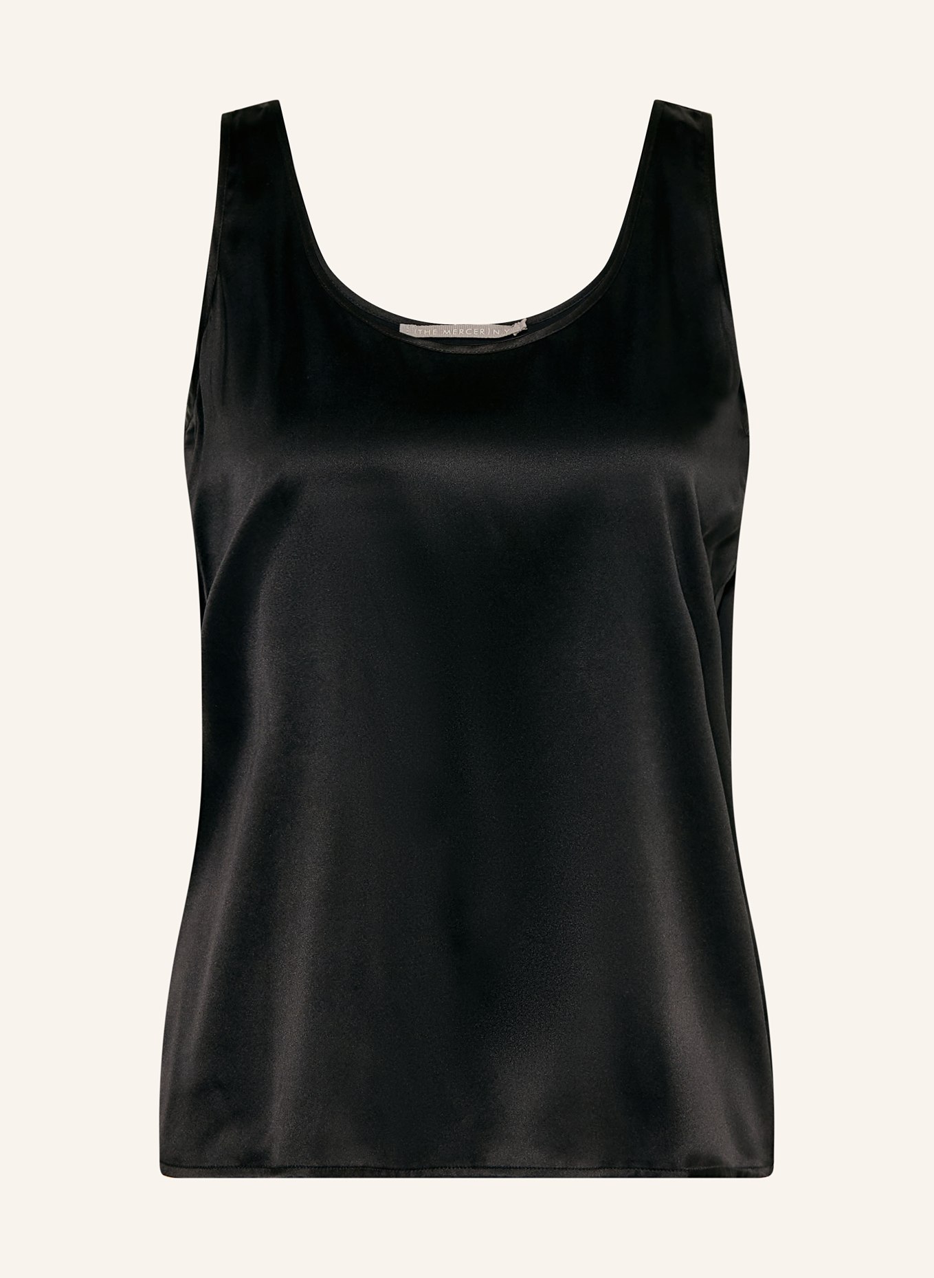 (THE MERCER) N.Y. Satynowa bluzka: CZARNY