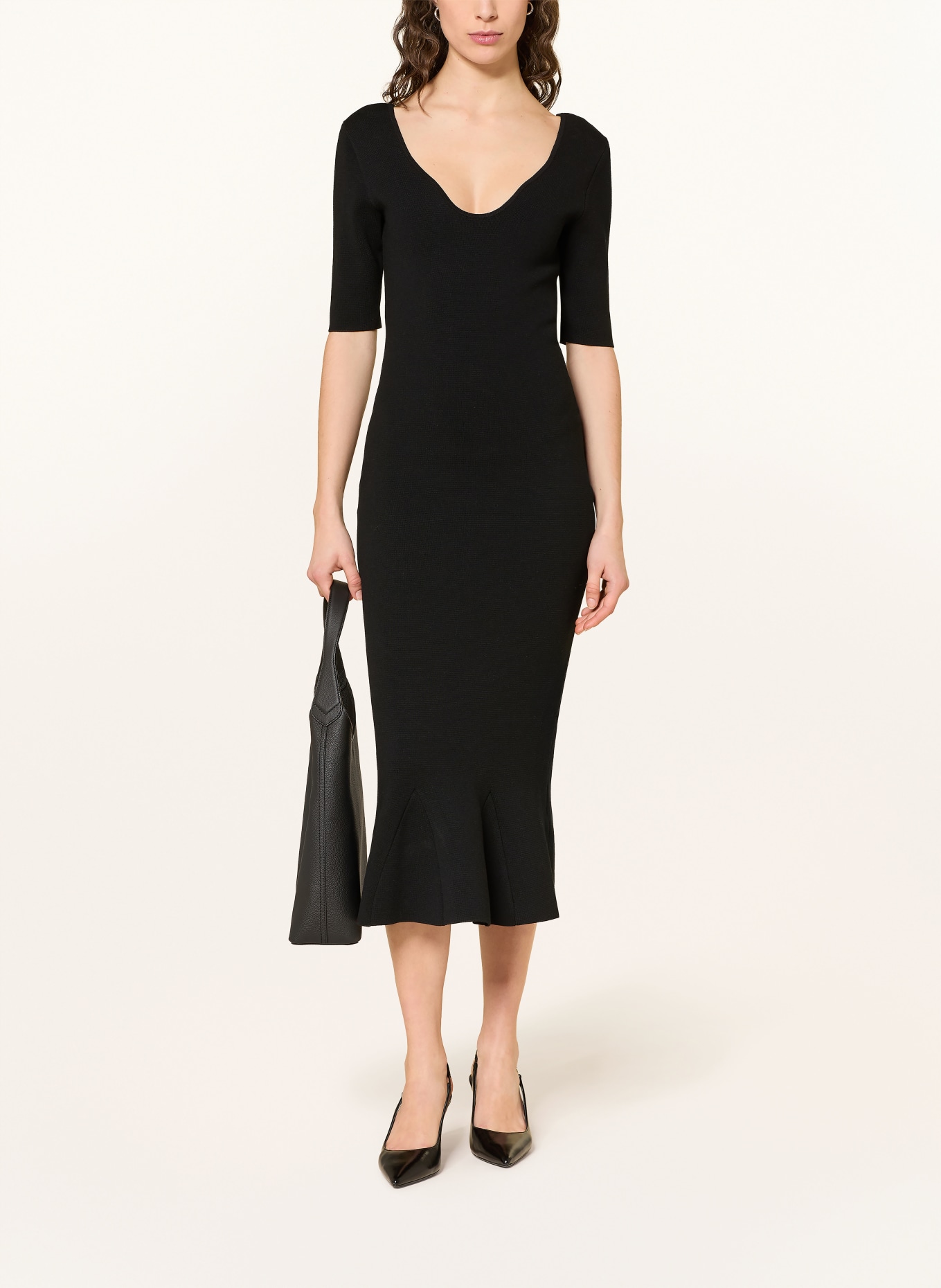 BOSS Strickkleid FOSA: SCHWARZ