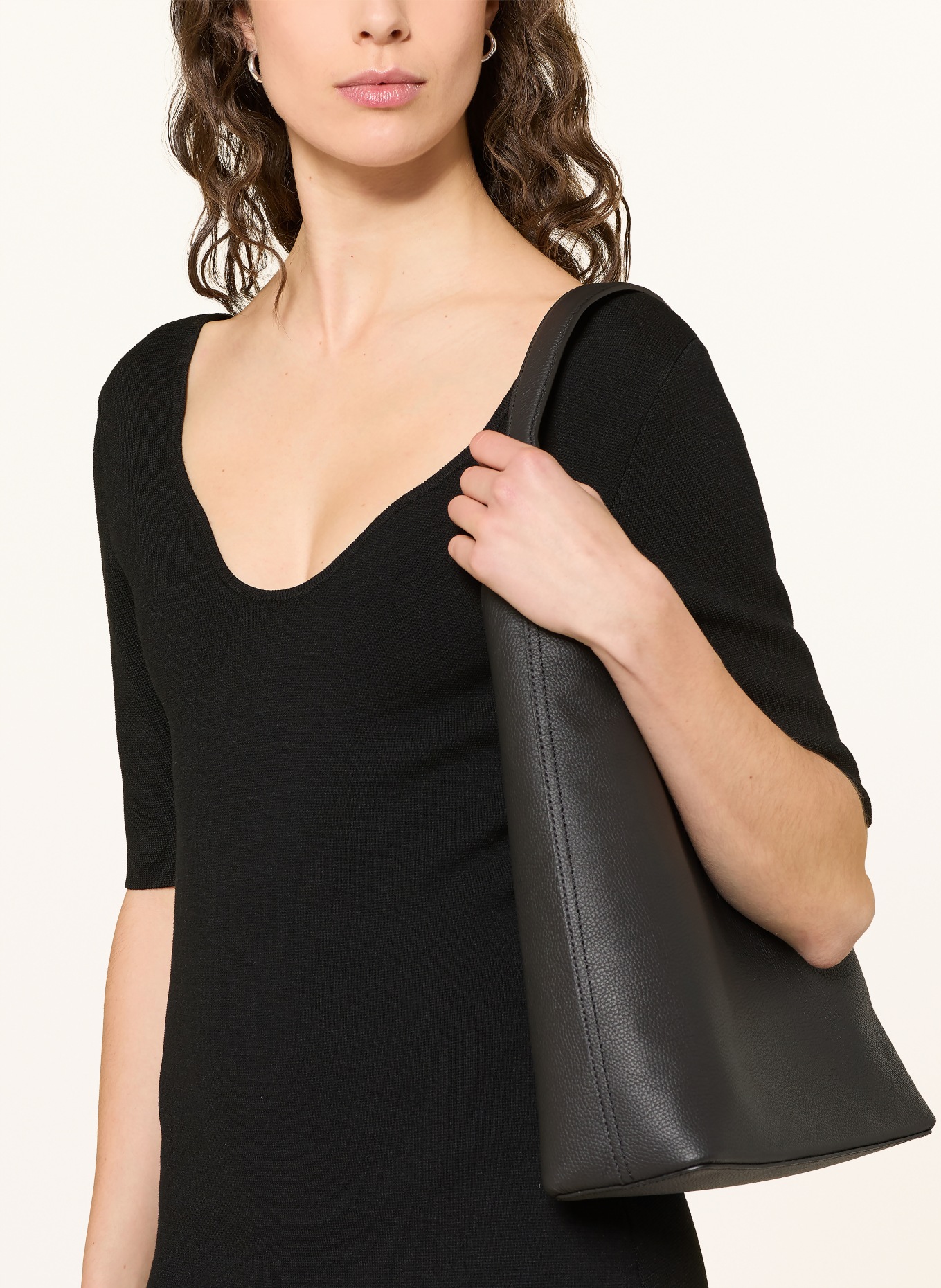 BOSS Strickkleid FOSA: SCHWARZ