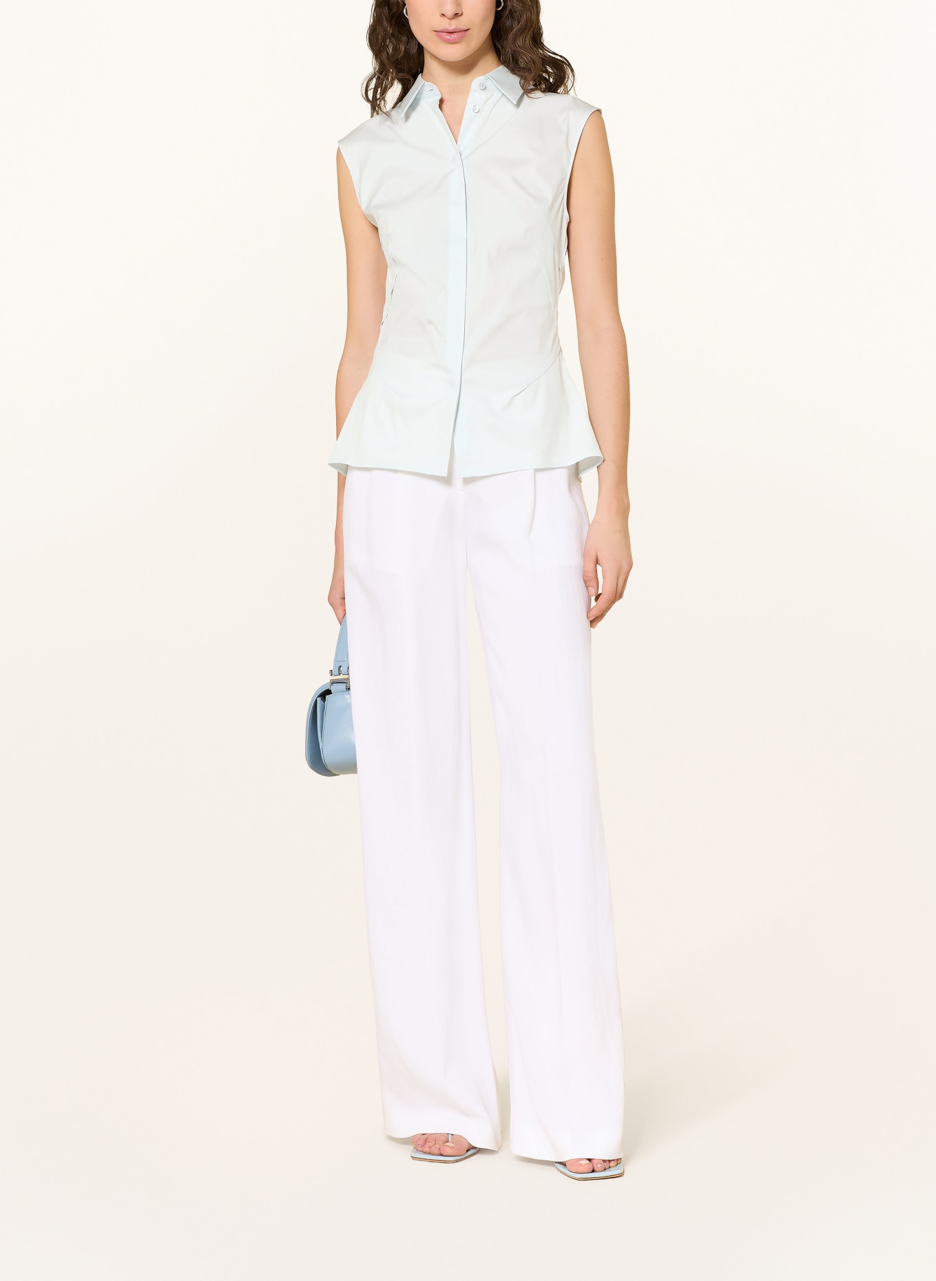 BOSS Blůza BURBELLA: TMAVĚ MODRÁ