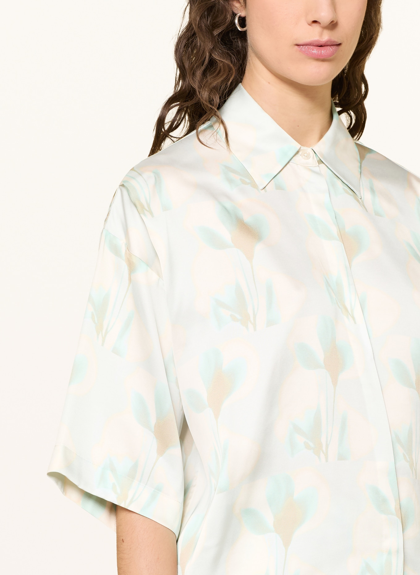 BOSS BIMINA blouse: MINT / CREAM / LIGHT BLUE
