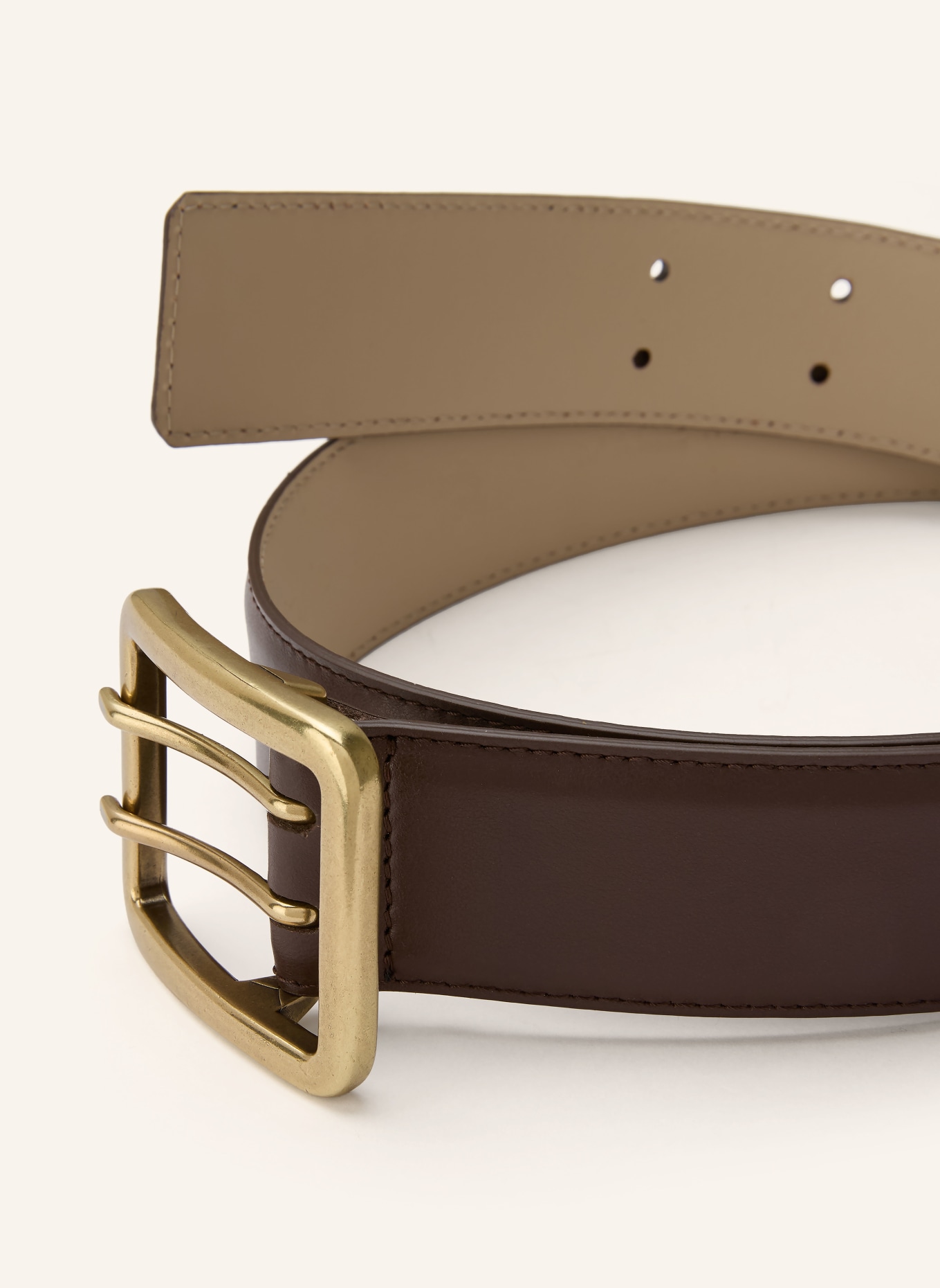 windsor. kožený opasek: HNĚDÁ / ZLATÁ