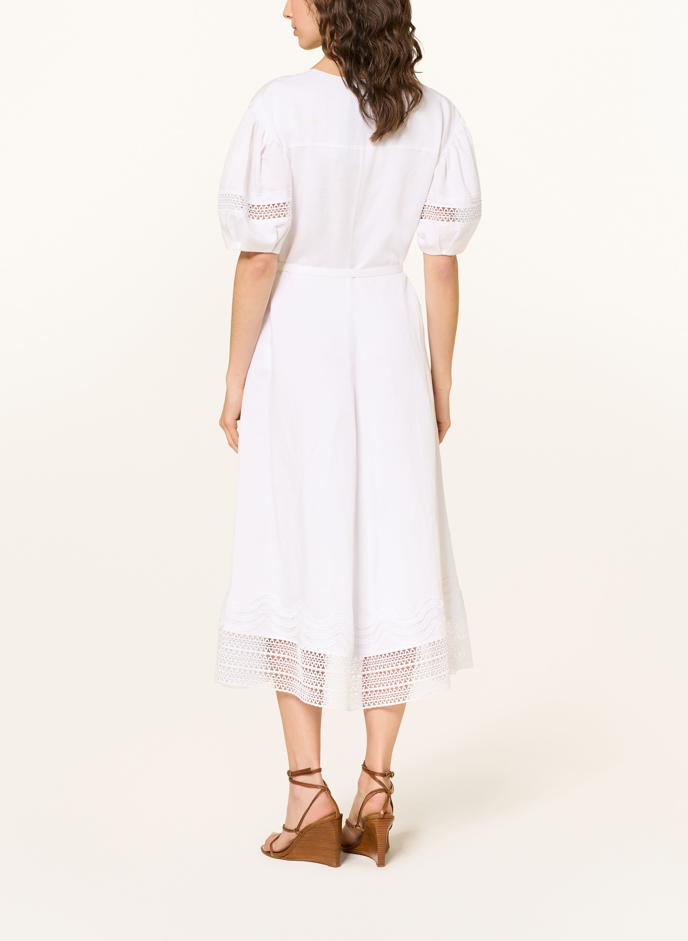 BOSS Robe DORALIA avec dentelle: BLANC