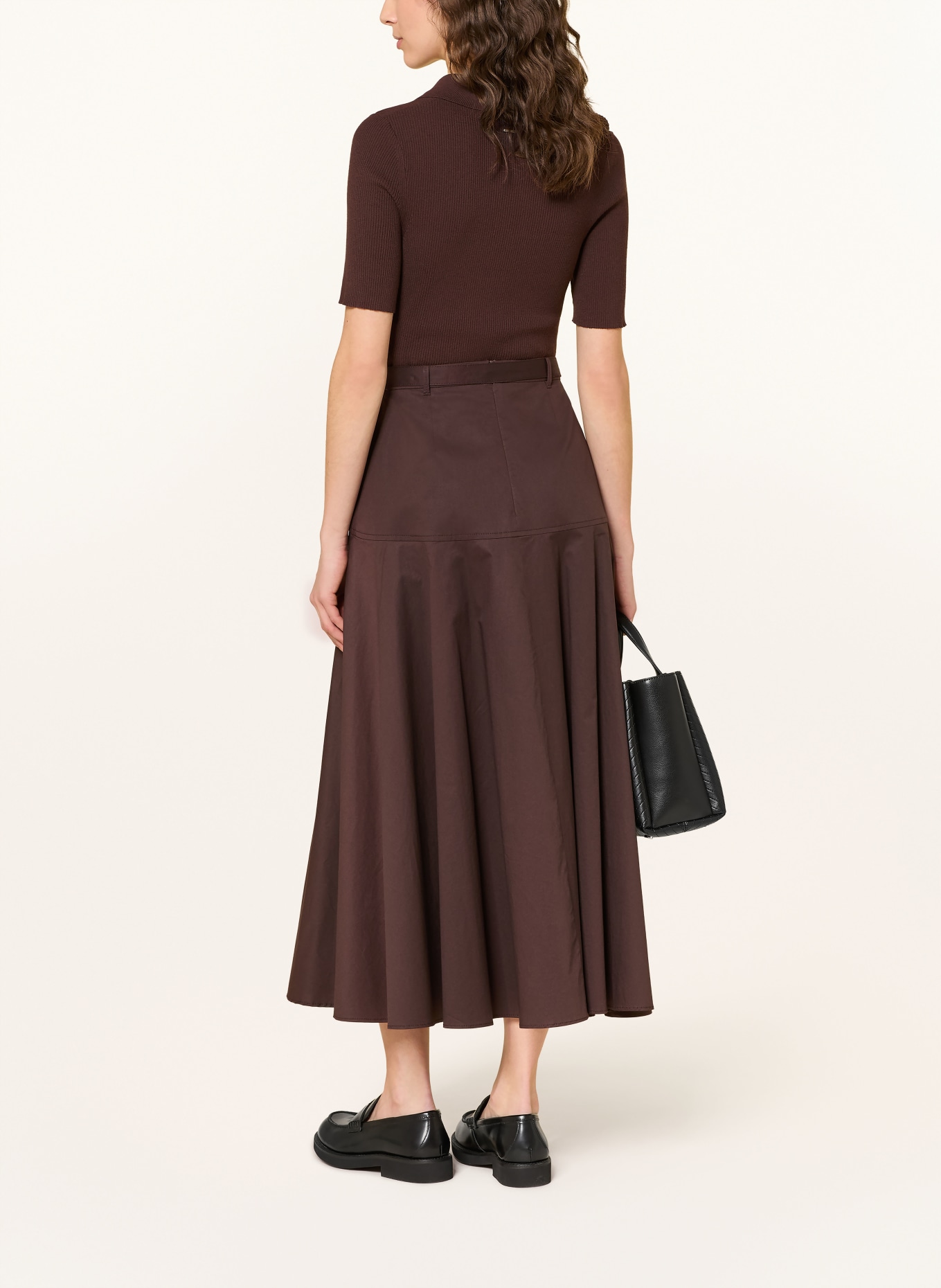 BOSS Polo en maille FESKUS: MARRON FONCÉ