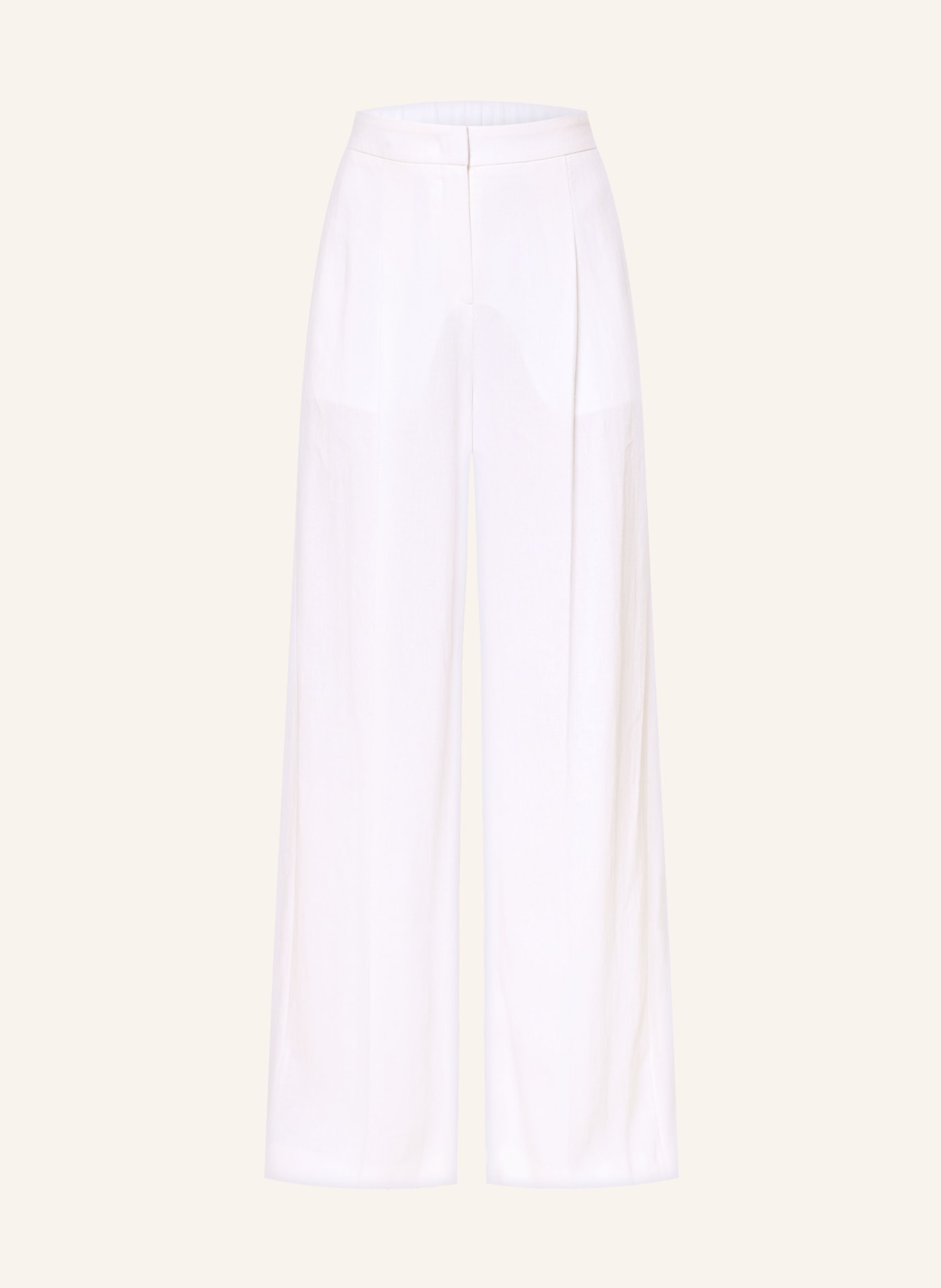 BOSS Marlenehose TIANA mit Leinen: WEISS