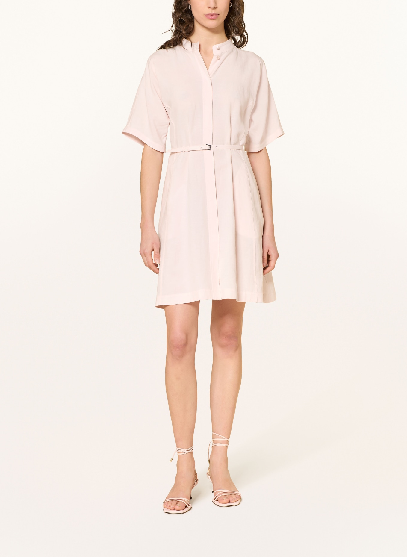 BOSS Robe DALINIA avec lin: ROSE CLAIR