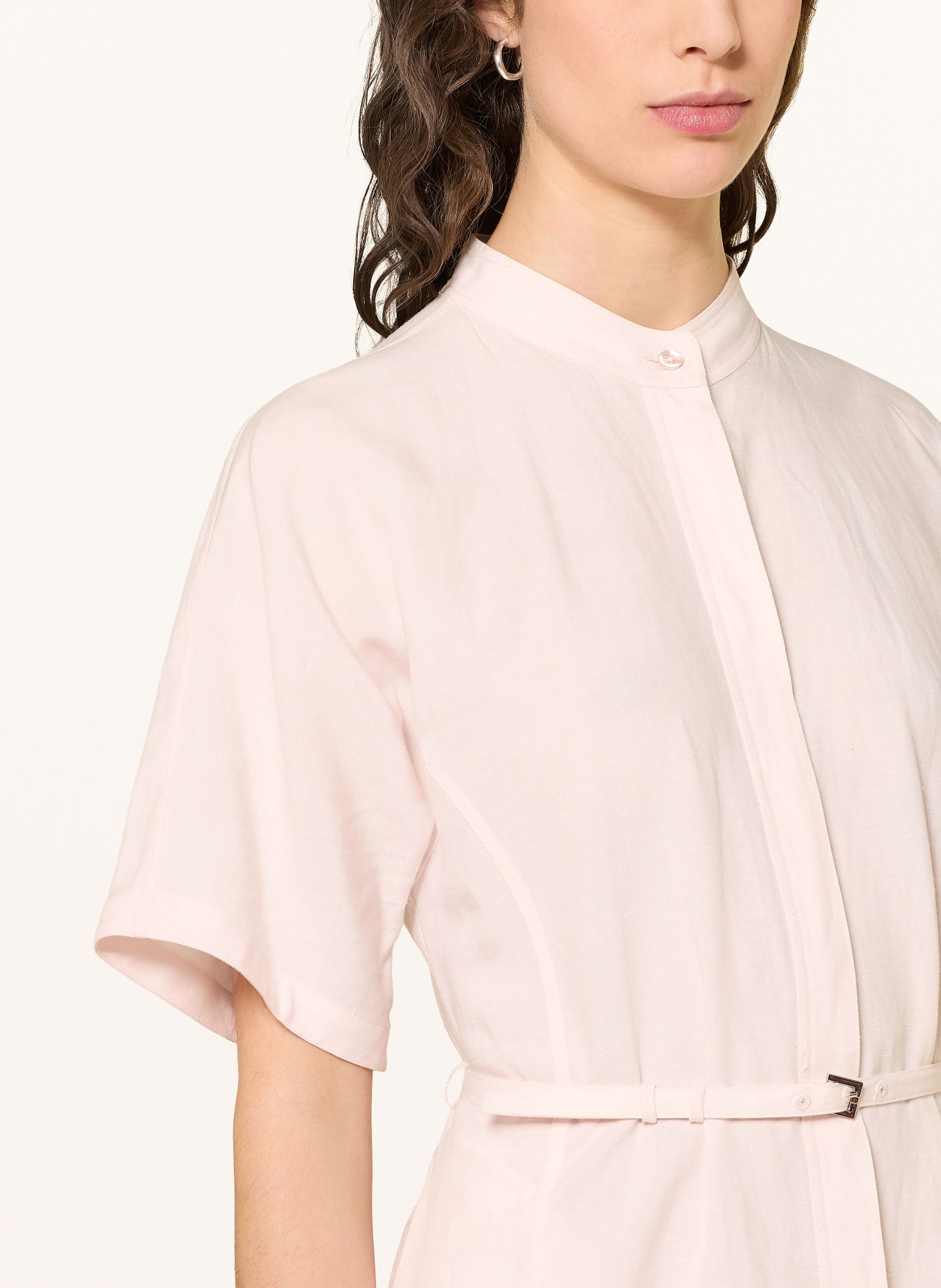 BOSS Robe DALINIA avec lin: ROSE CLAIR