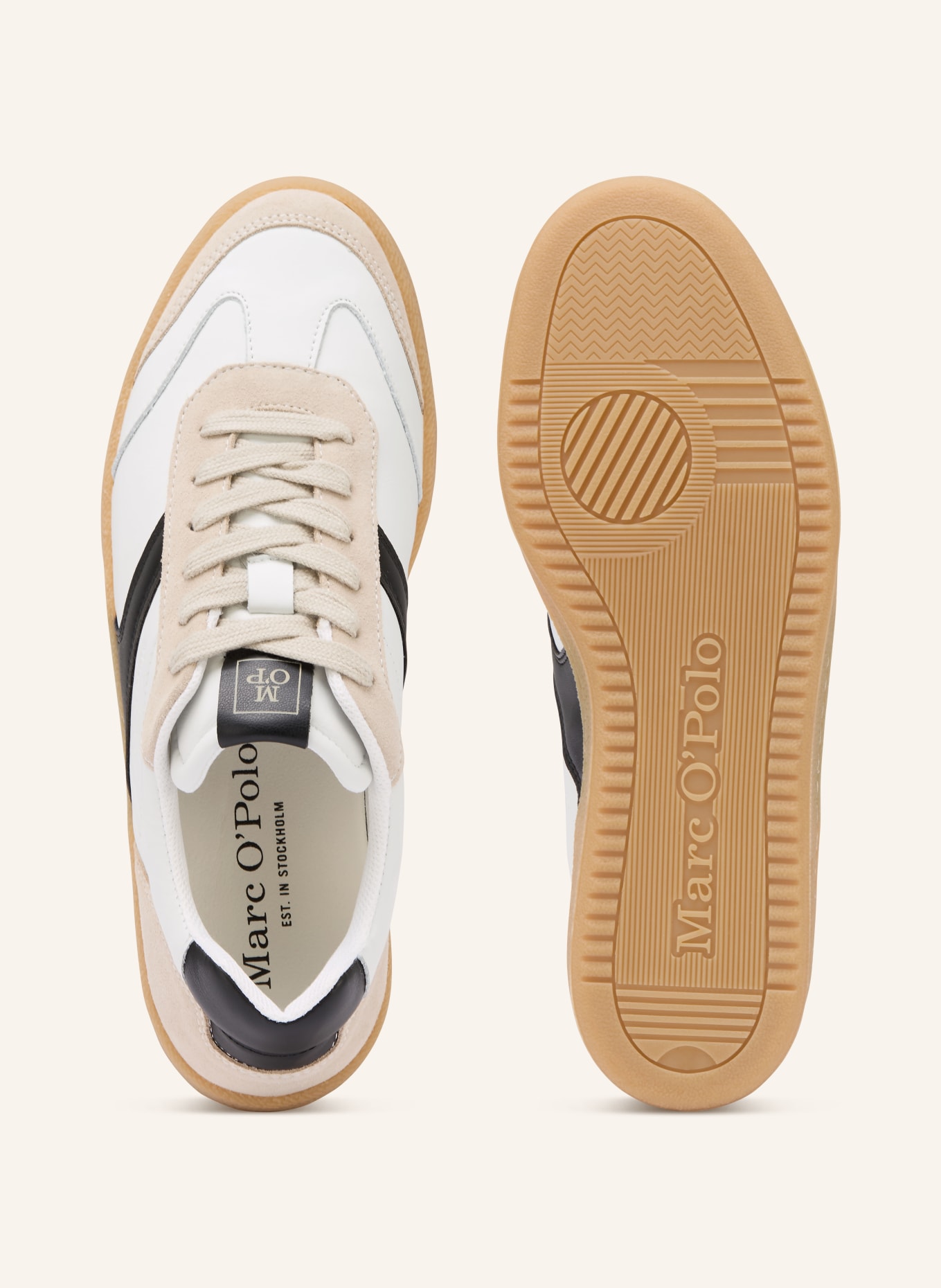 Marc O'Polo Sneaker: WEISS / BEIGE / SCHWARZ
