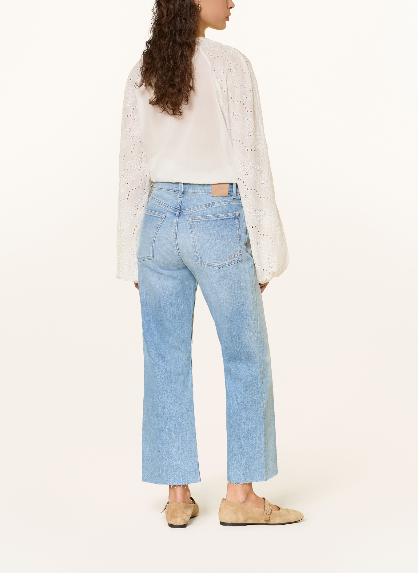 BOSS Chemisier BELVAST avec dentelle ajourée: BLANC