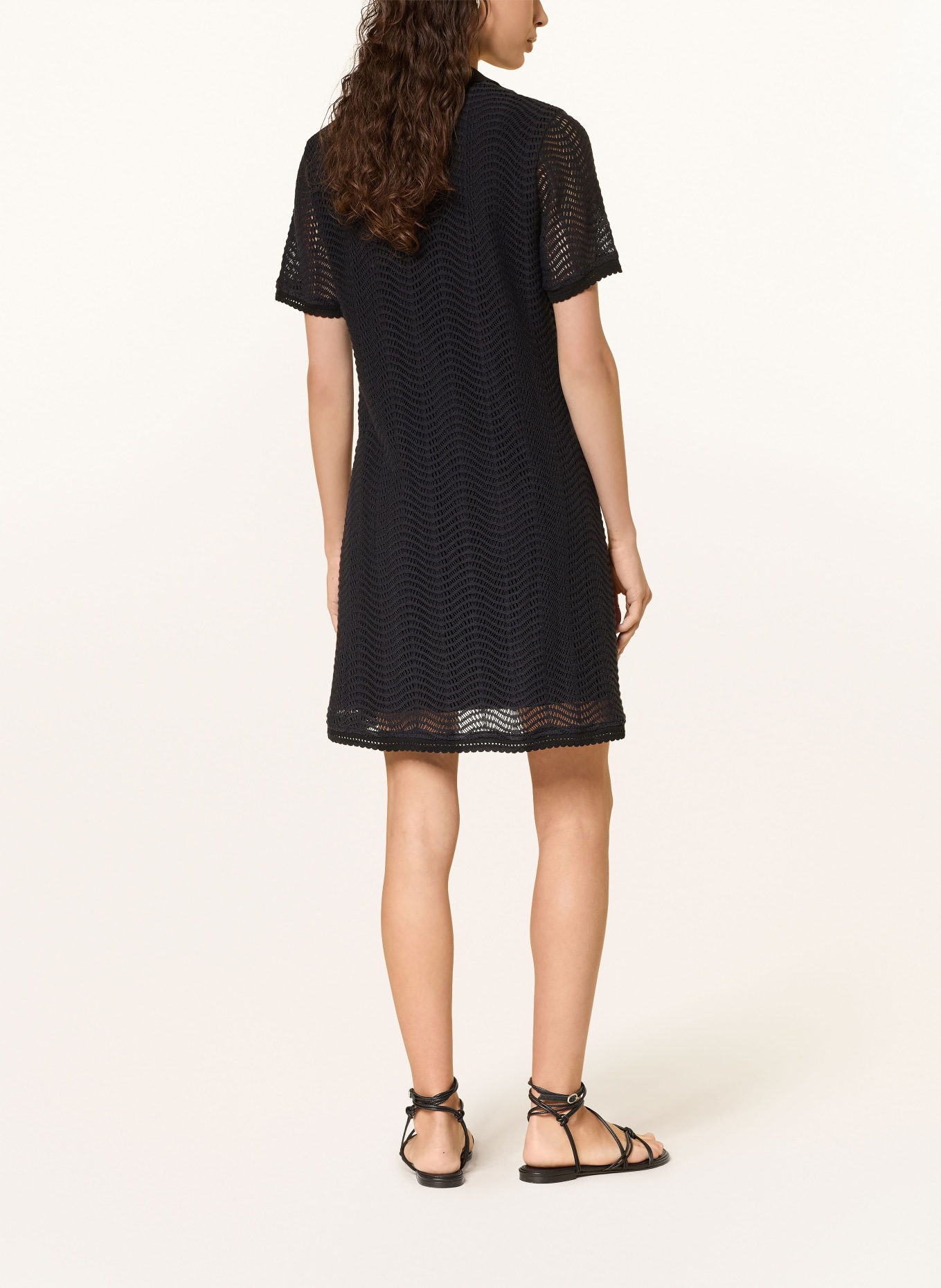 BOSS ELOA crochet dress: BLACK