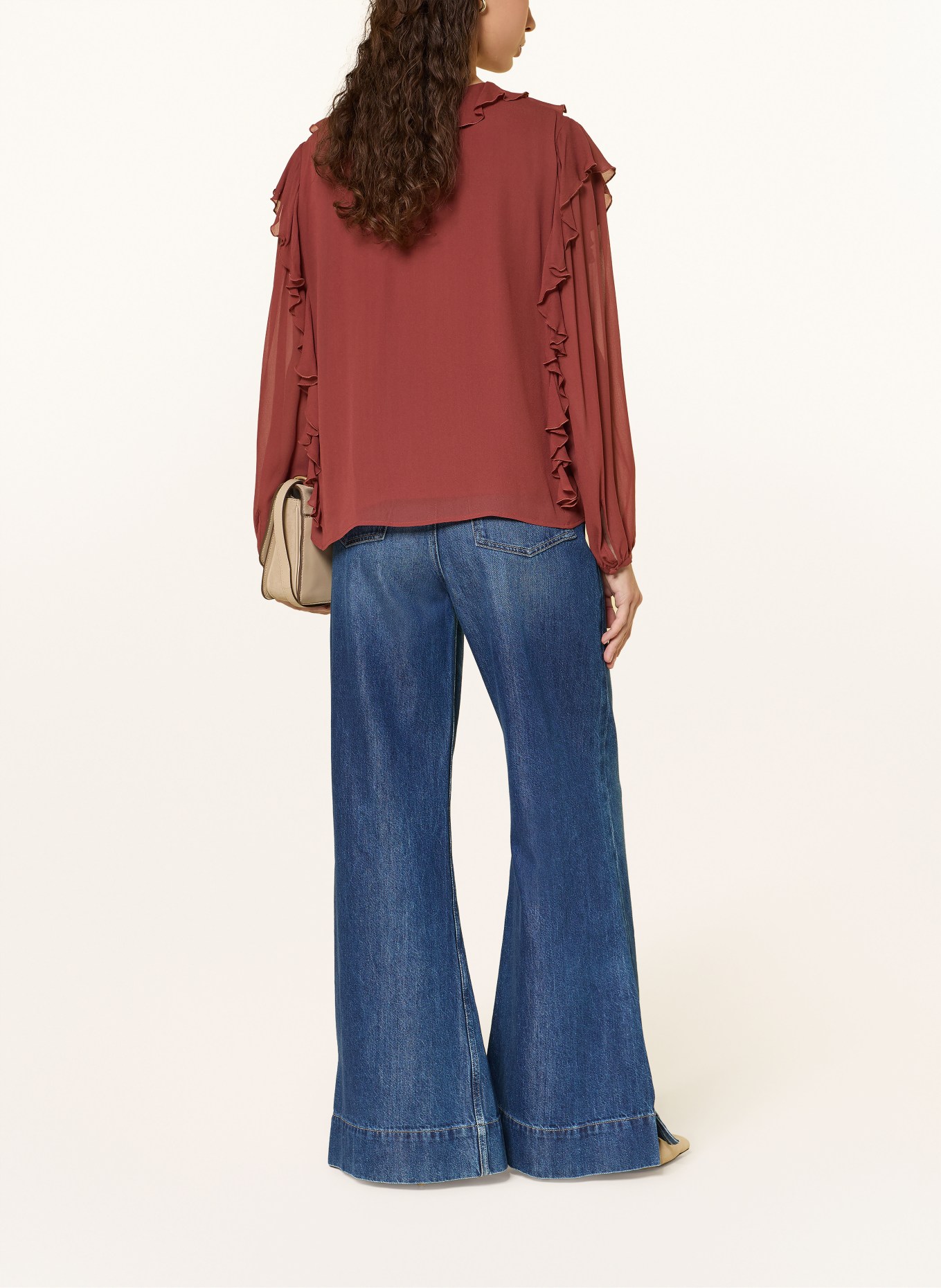 BOSS Zvonové džíny MARLENE: 405 DARK BLUE