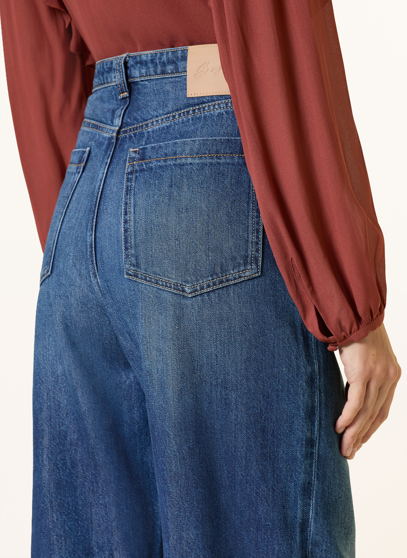 BOSS Zvonové džíny MARLENE: 405 DARK BLUE