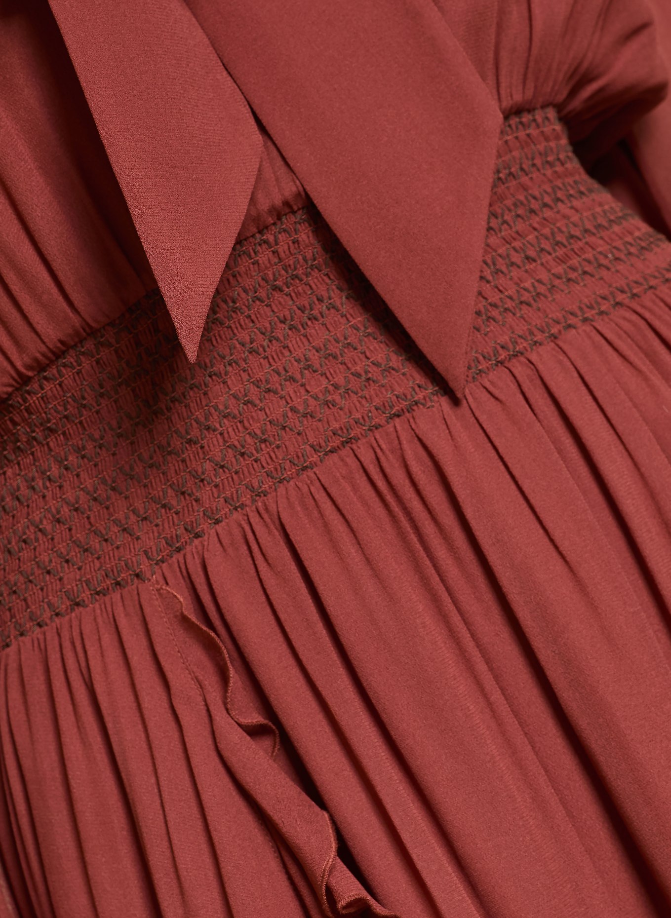 BOSS Robe DOMINGUE avec col amovible et volants: ORANGE FONCÉ