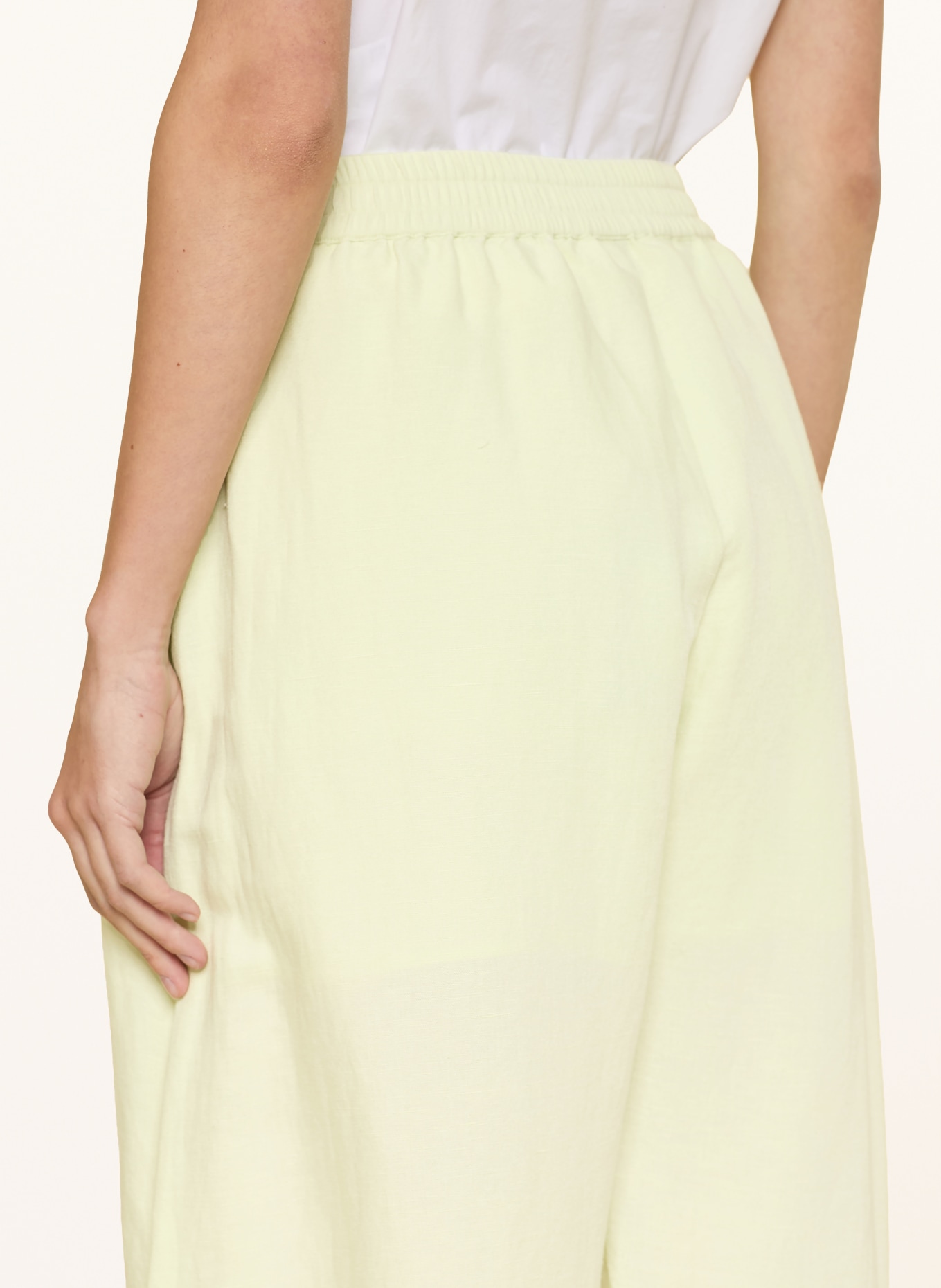 BOSS Hose TALINEN mit Leinen: HELLGRÜN