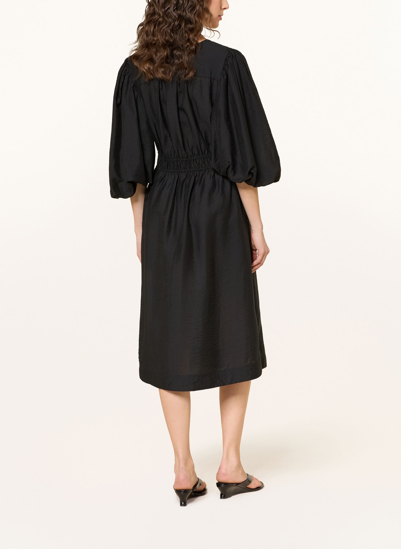 BOSS Kleid DEZZAN mit 3/4-Arm: SCHWARZ