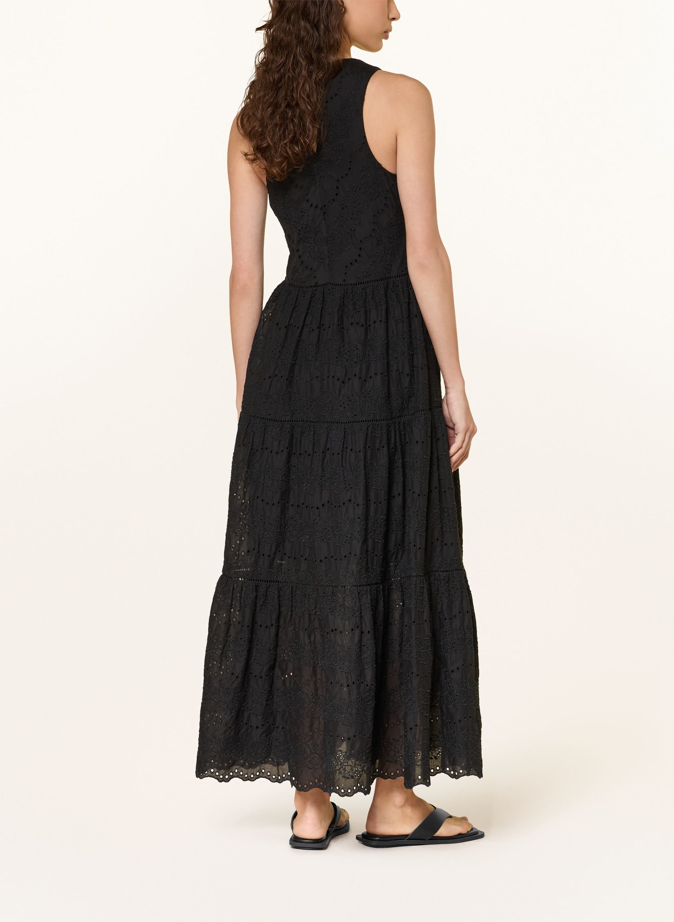 BOSS Kleid DENVIA aus Lochspitze: SCHWARZ