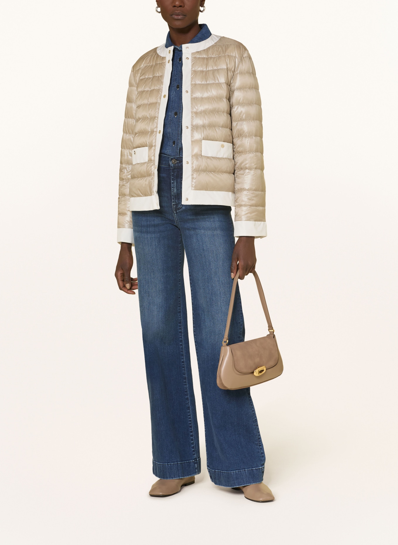 HERNO Steppjacke: GOLD / WEISS