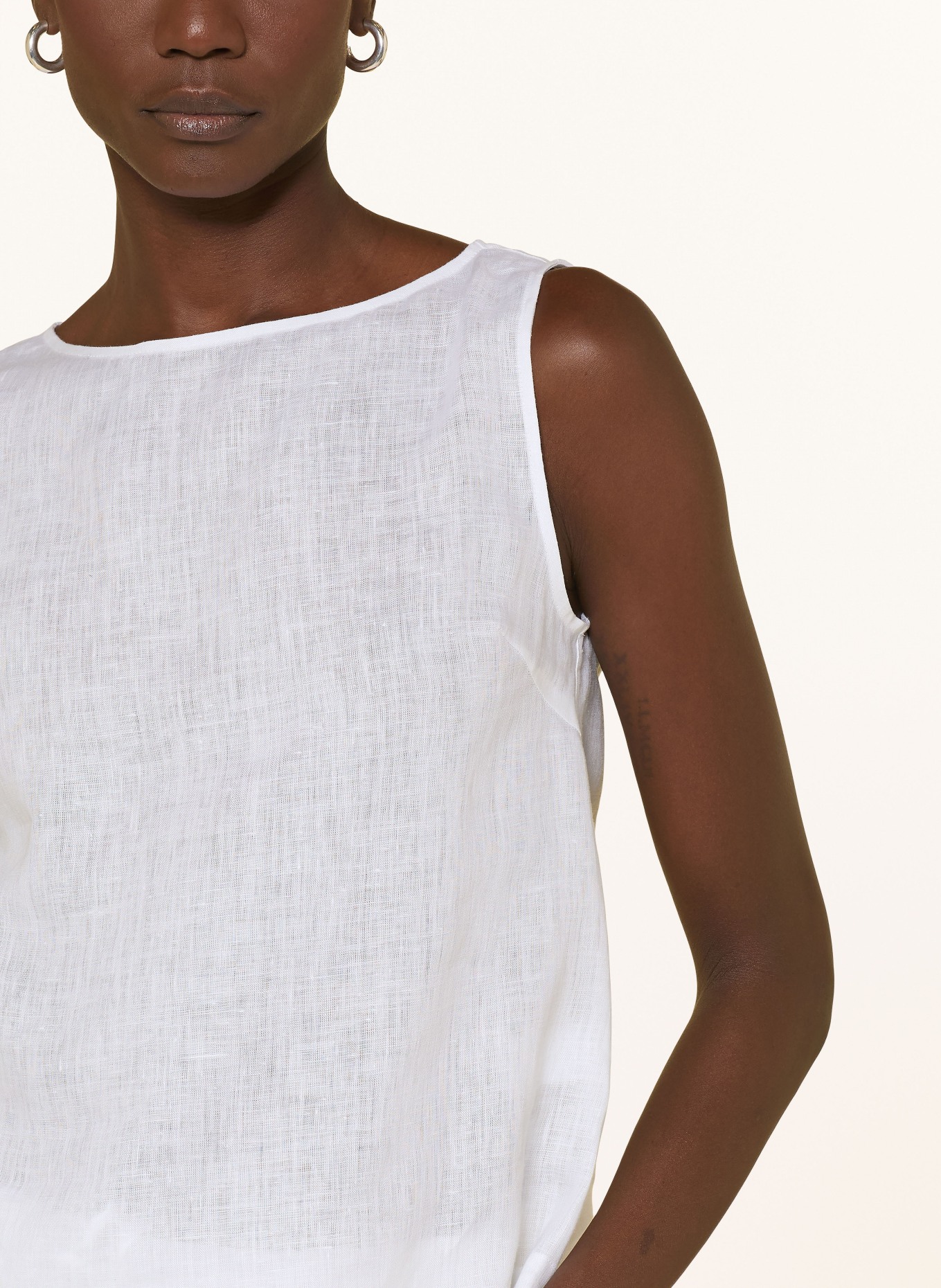 van Laack Bluzka z lnu VL-TAE-BR: BIAŁY