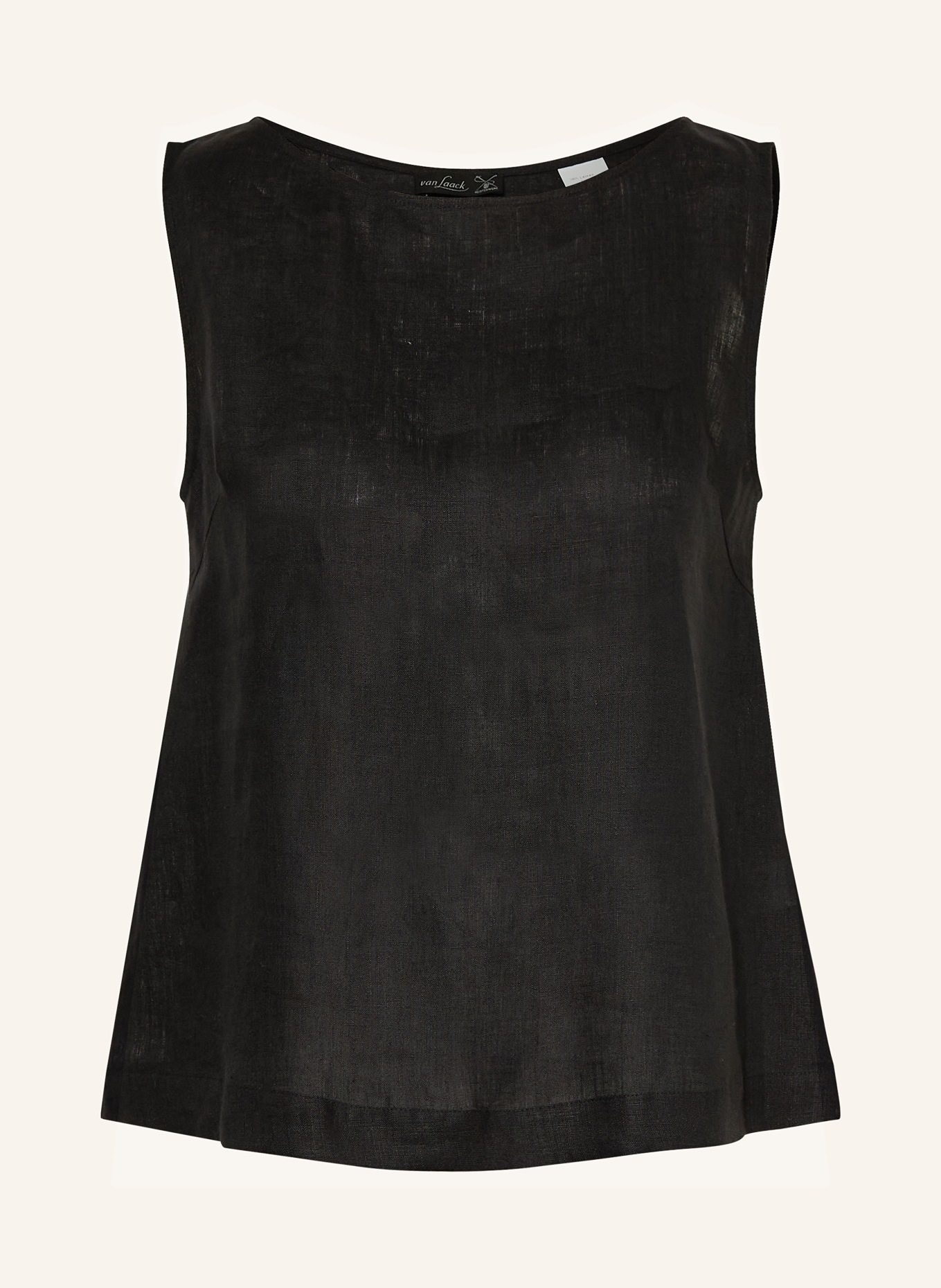 van Laack Bluzka z lnu VL-TAE-BR: CZARNY