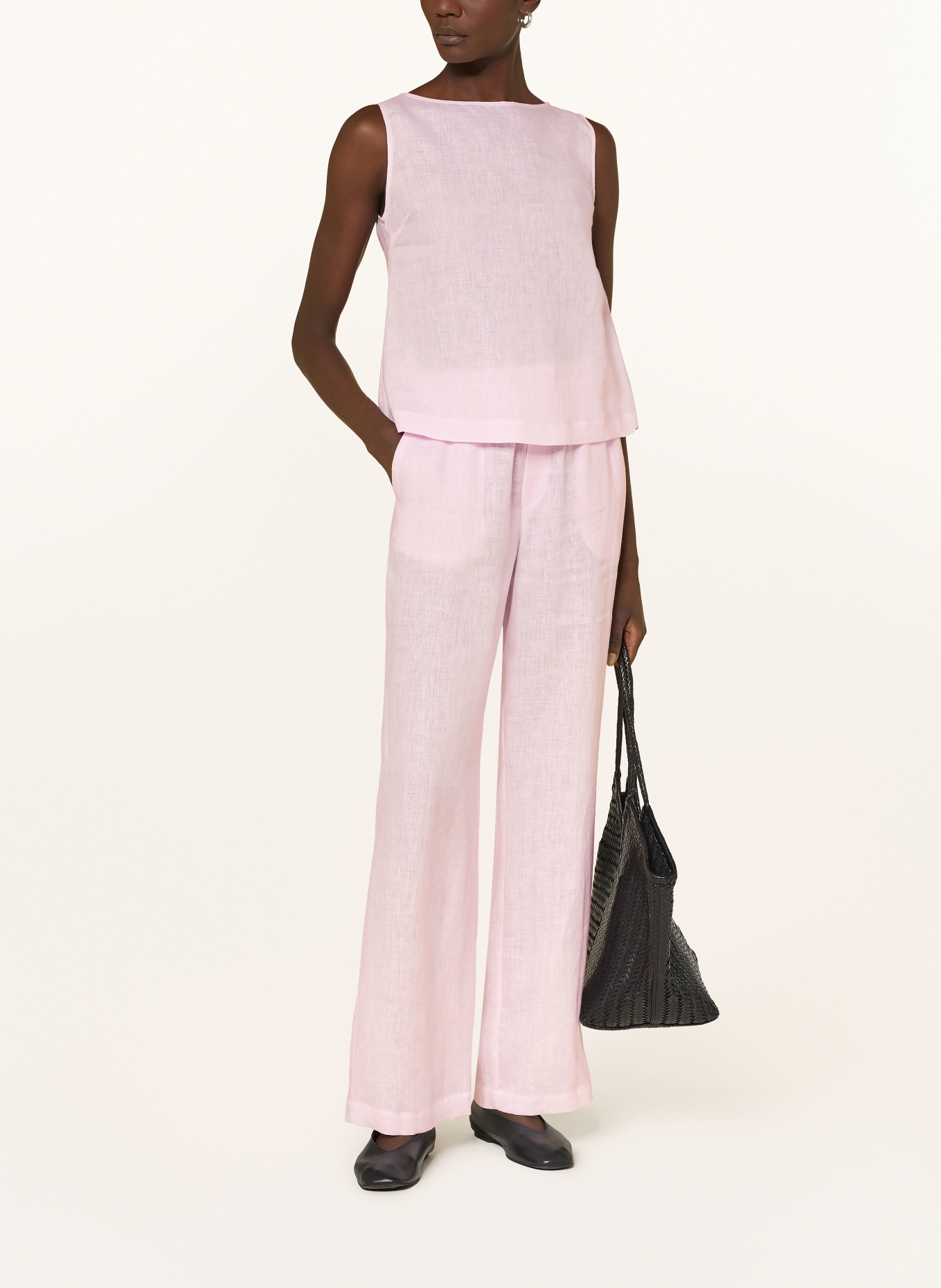 van Laack Linen top VL-TAE-BR: LIGHT PINK