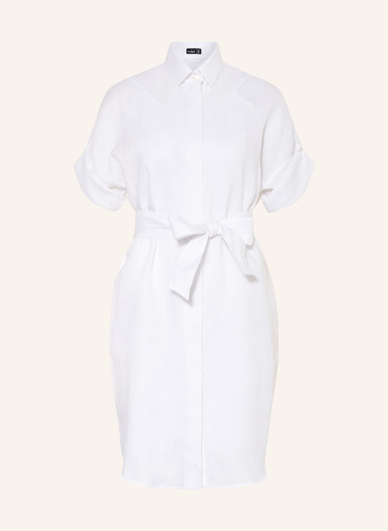 van Laack Lněné šaty VL-KAILYN-BRLV: BÍLÁ