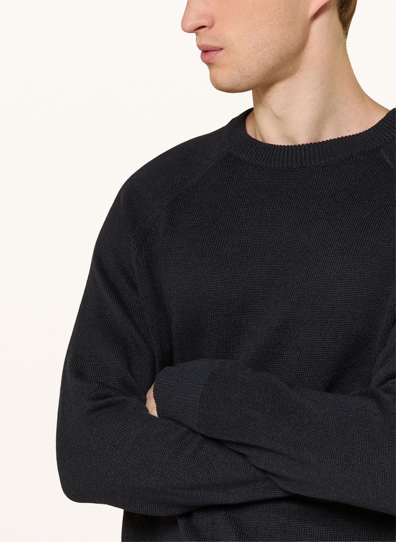 STROKESMAN'S Svetr s lnem: TMAVĚ MODRÁ