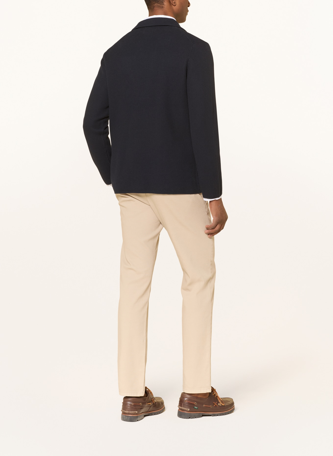 STROKESMAN'S Pletené sako Regular Fit: TMAVĚ MODRÁ