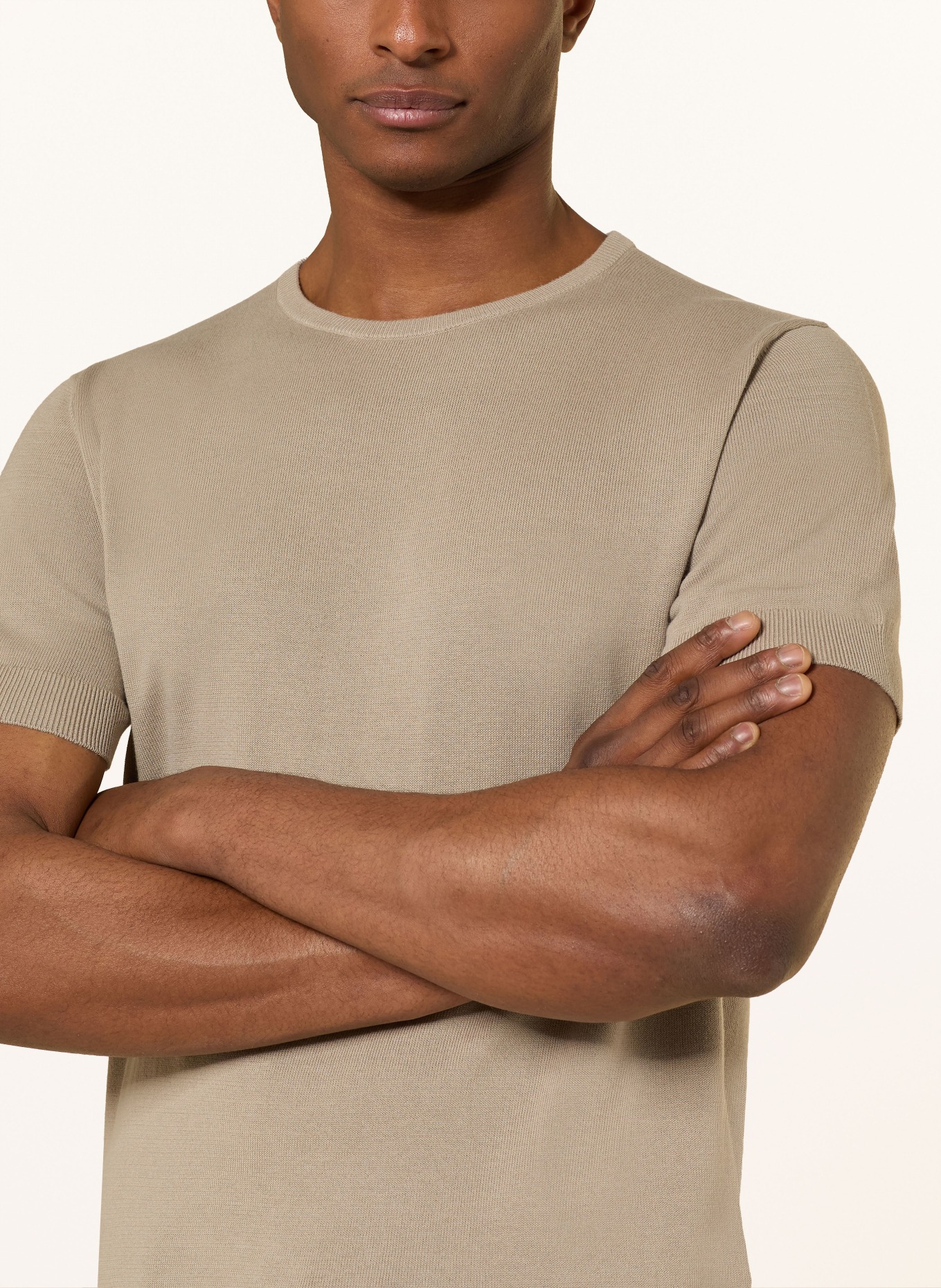 STROKESMAN'S pletené tričko: BÉŽOVÁ