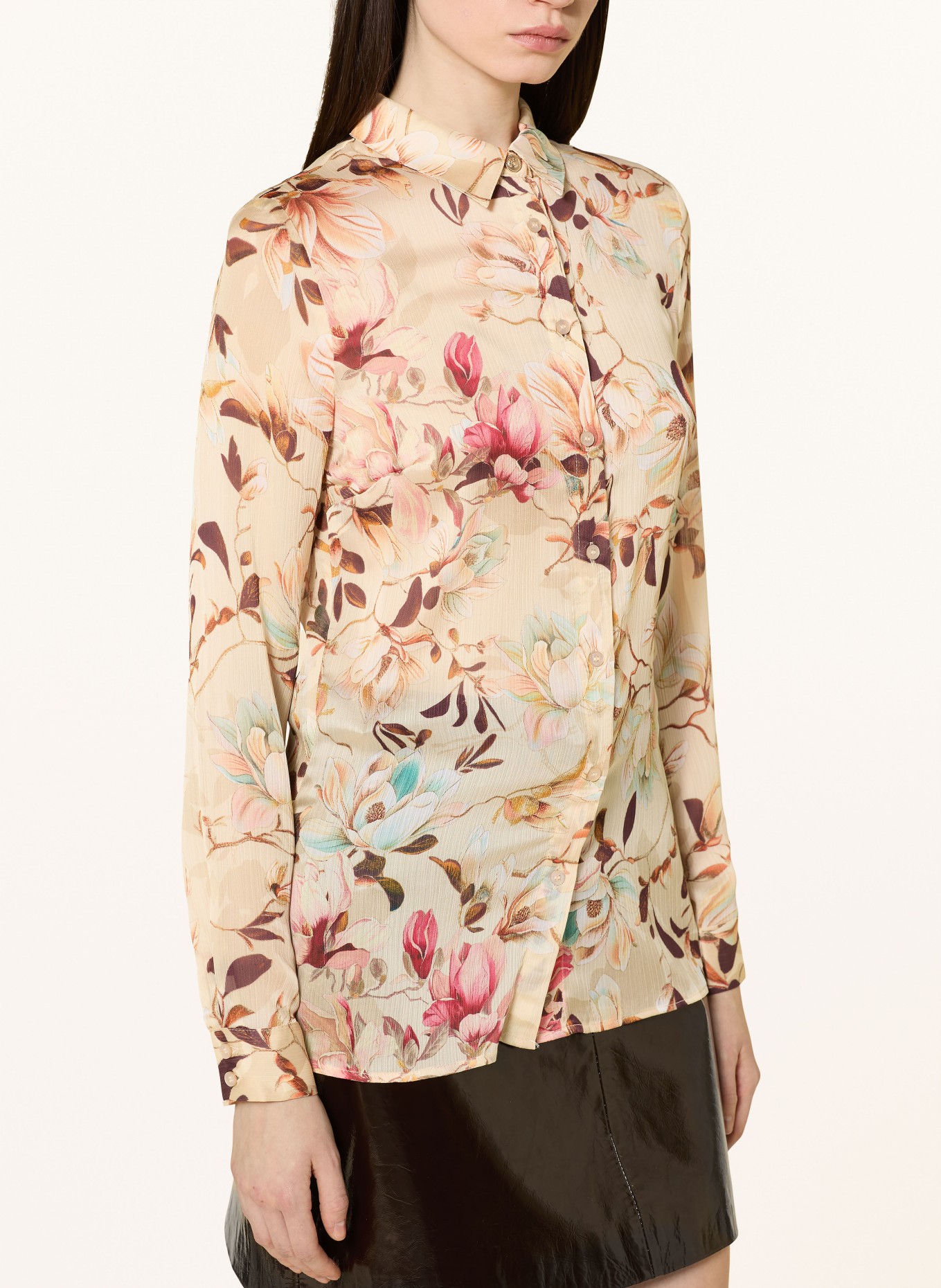 GUESS Košile CLOUIS: SVĚTLE HNĚDÁ / HNĚDÁ / RŮŽOVÁ