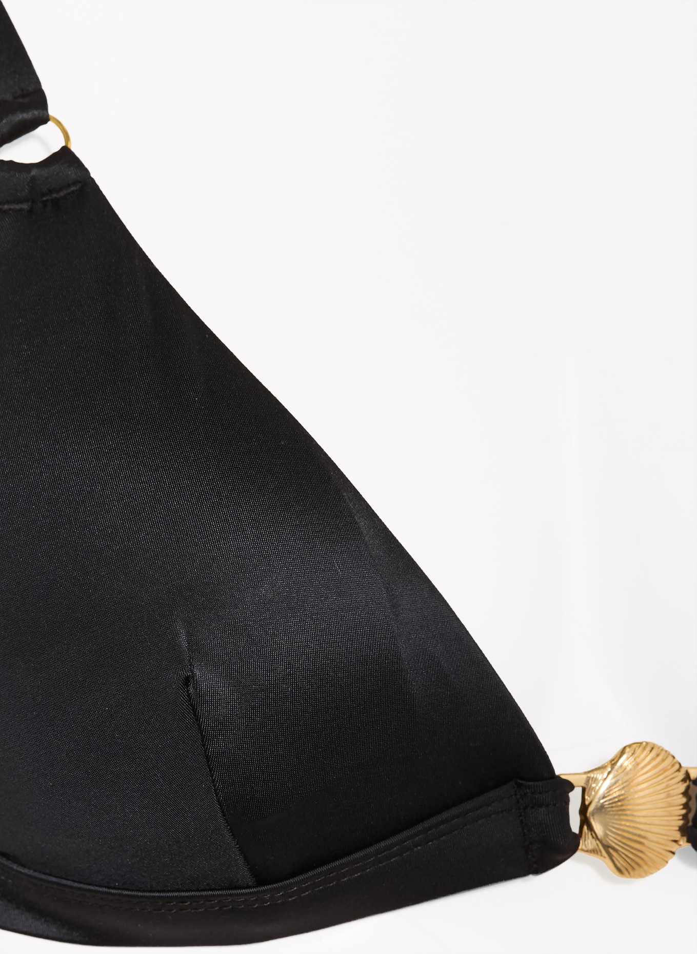 BANANA MOON COUTURE Trojúhelníkové bikiny AIMLO CORALISS: ČERNÁ / ZLATÁ