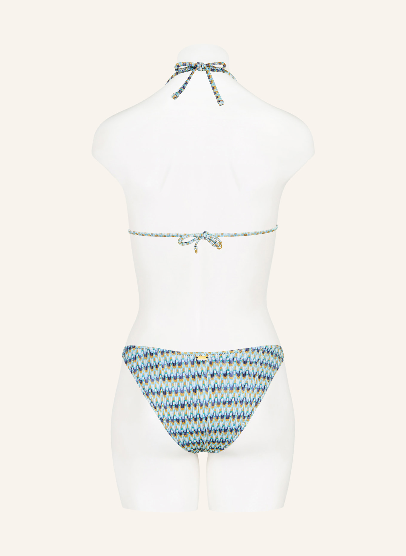 BANANA MOON COUTURE Základní bikiny CABUYA NEREA s třpytivou nití: TYRKYSOVÁ / TMAVĚ ŽLUTÁ / TMAVĚ MODRÁ