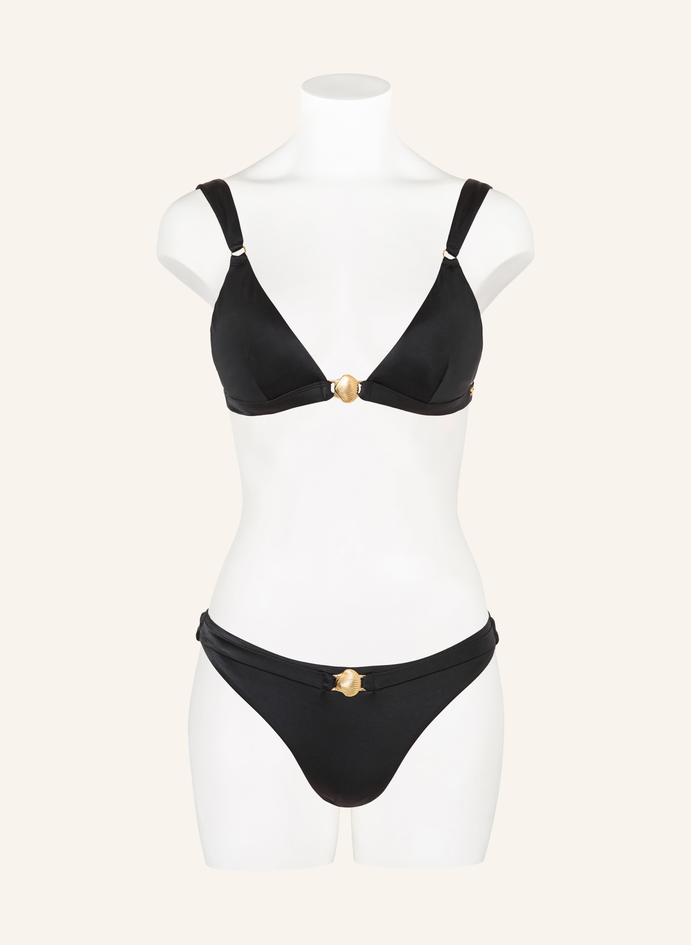 BANANA MOON COUTURE Brazilian-Bikini-Hose DEIA CORALISS: SCHWARZ / GOLD