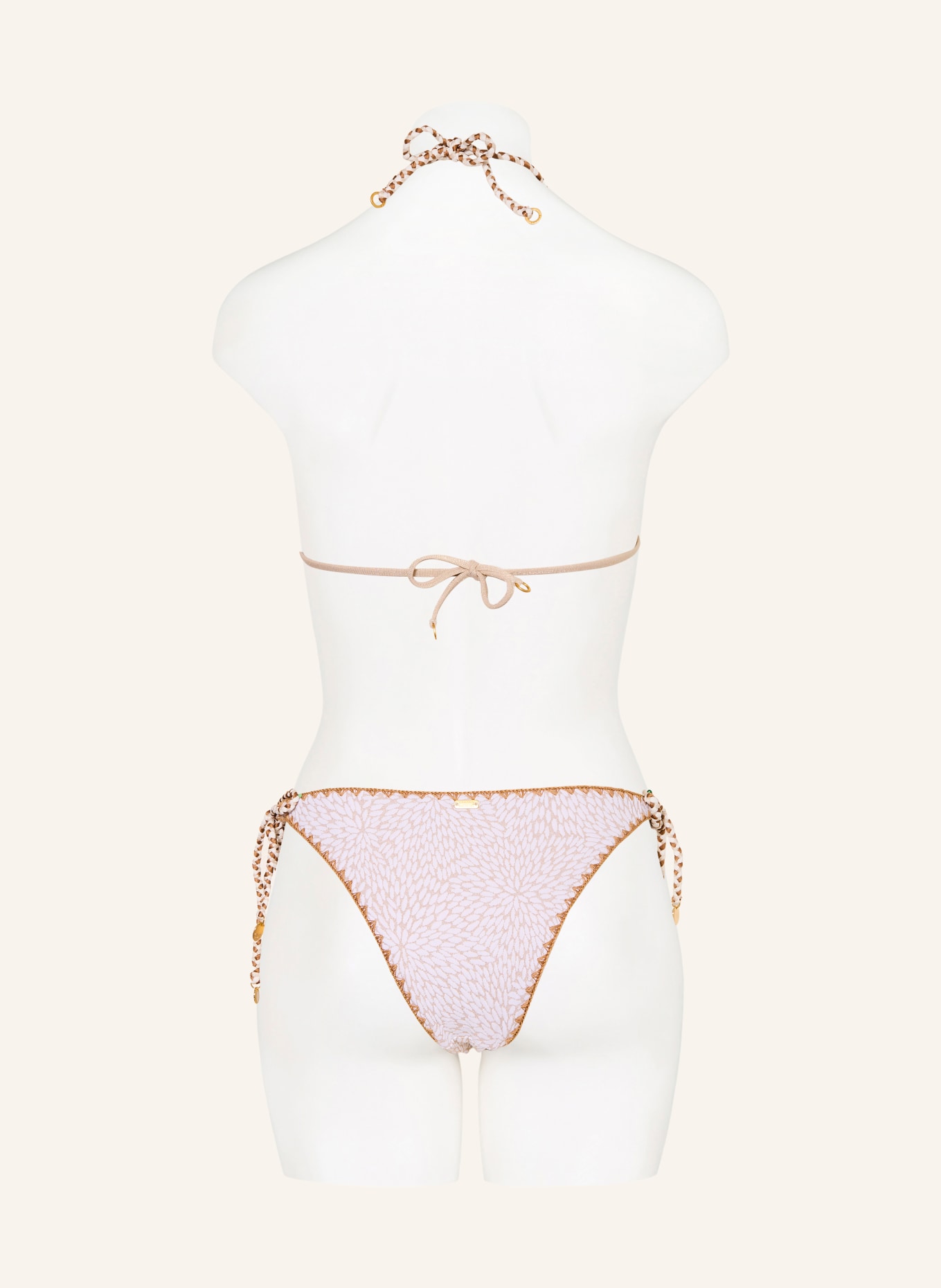 BANANA MOON COUTURE Triangel-Bikini BOSCOBLIKA AVEL mit Glitzergarn: CREME / CAMEL