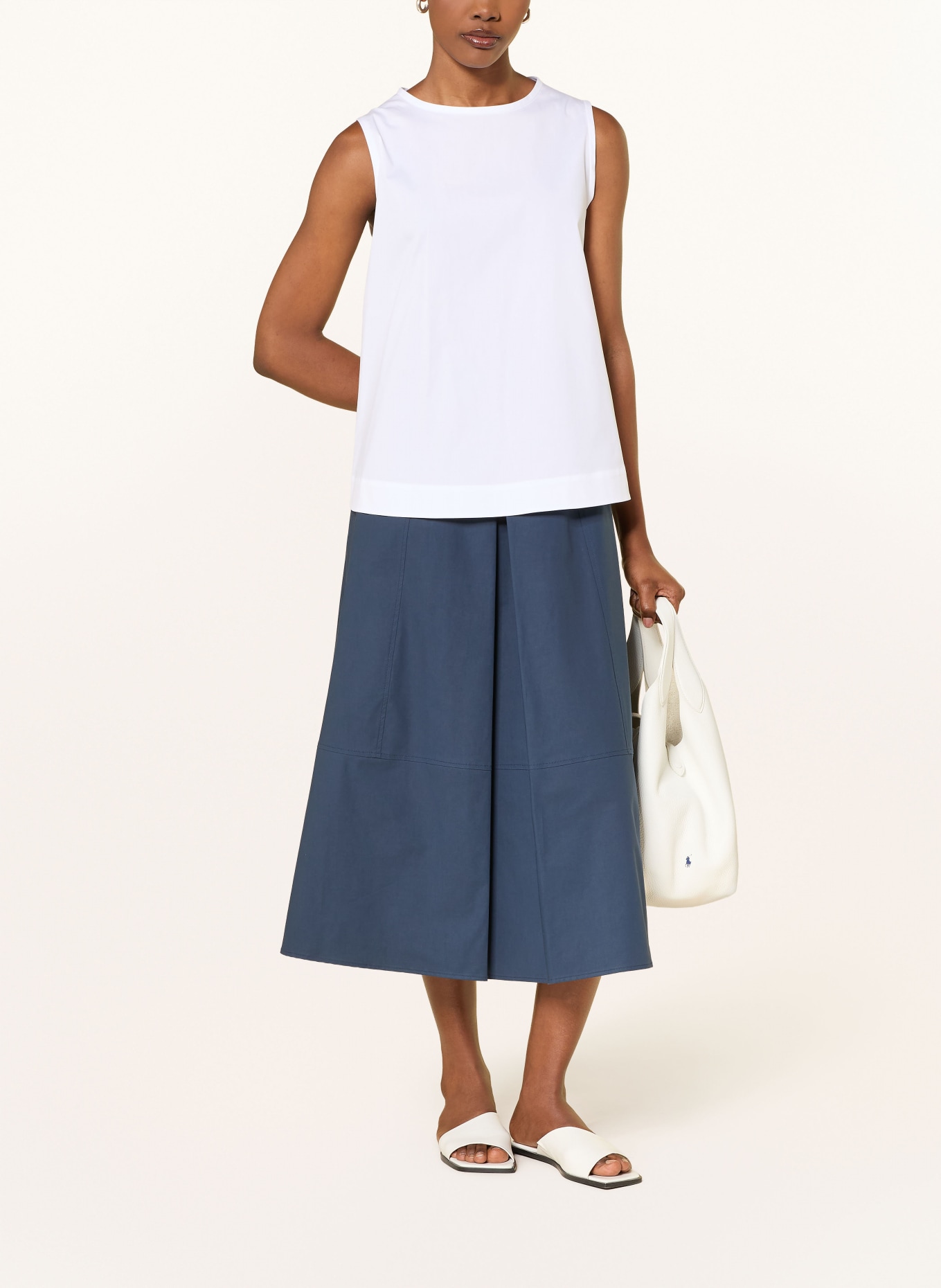 ANTONELLI firenze Faltenrock IAN: DUNKELBLAU