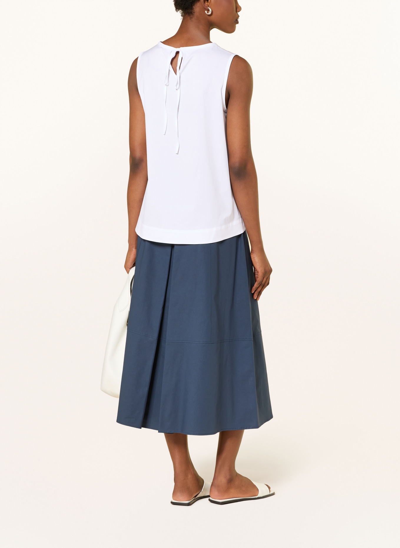 ANTONELLI firenze Faltenrock IAN: DUNKELBLAU