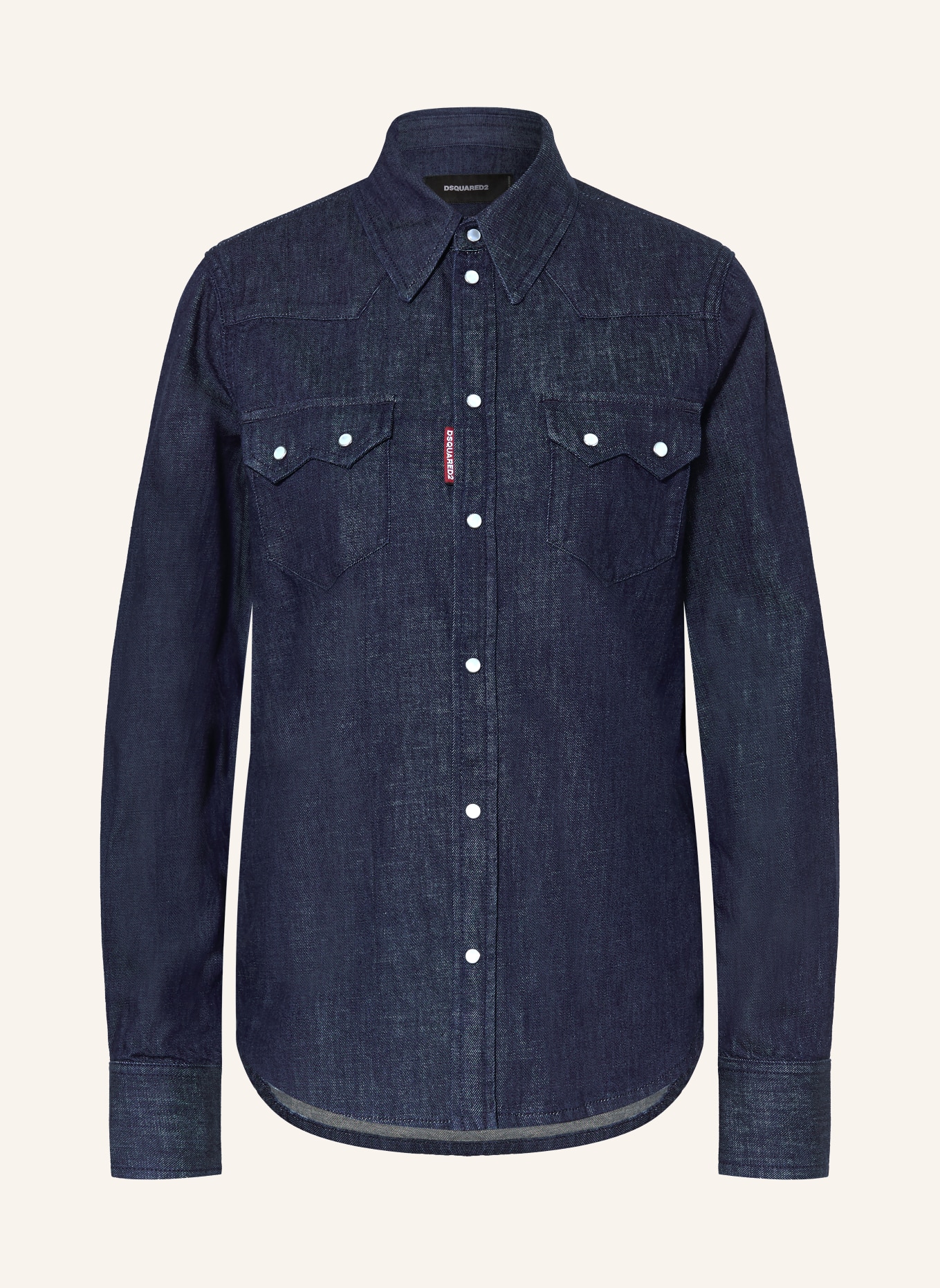 DSQUARED2 Jeansbluse WESTERN: DUNKELBLAU