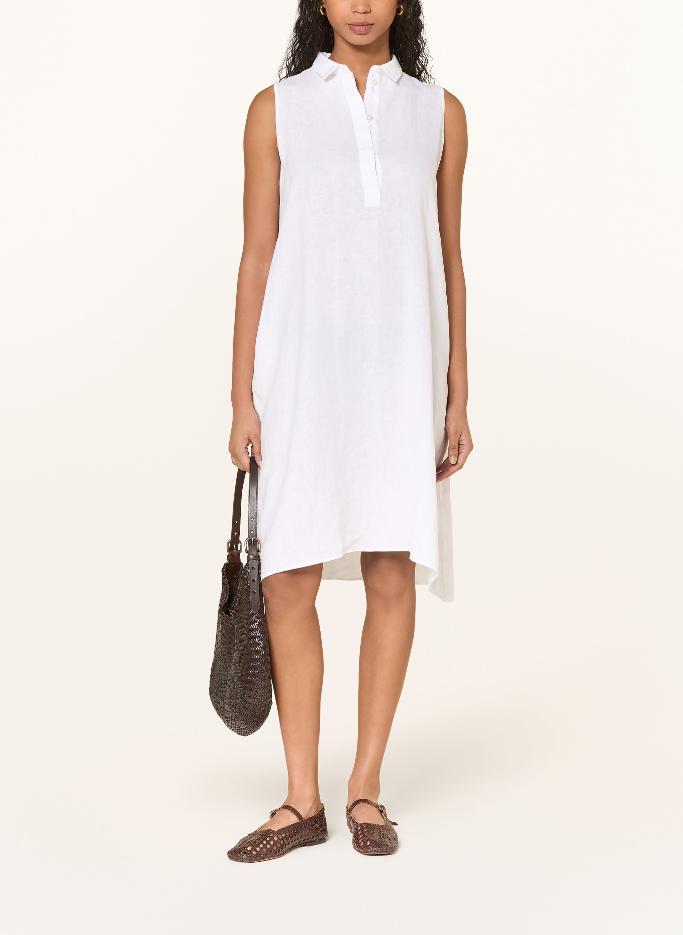 Soluzione Linen shirt dress: WHITE