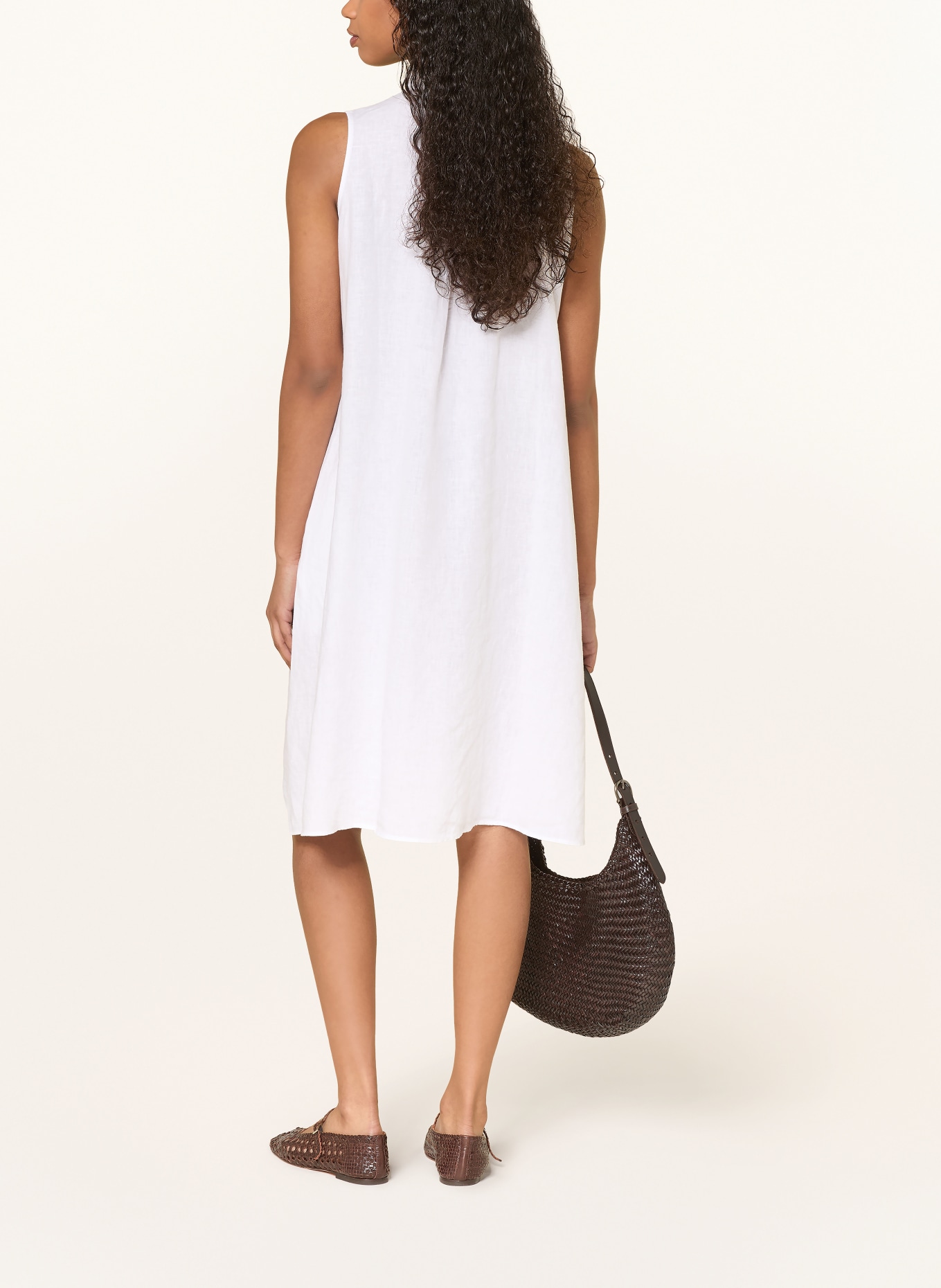 Soluzione Linen shirt dress: WHITE
