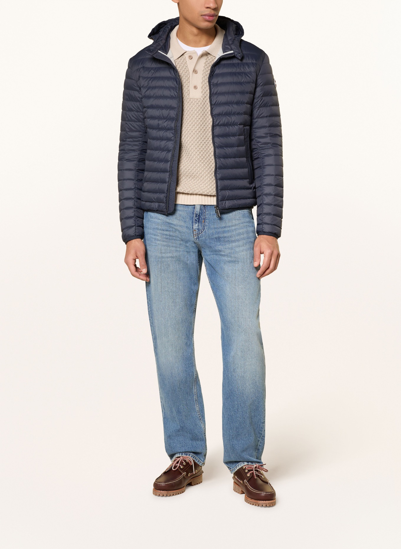 COLMAR Lehká péřová bunda: TMAVĚ MODRÁ