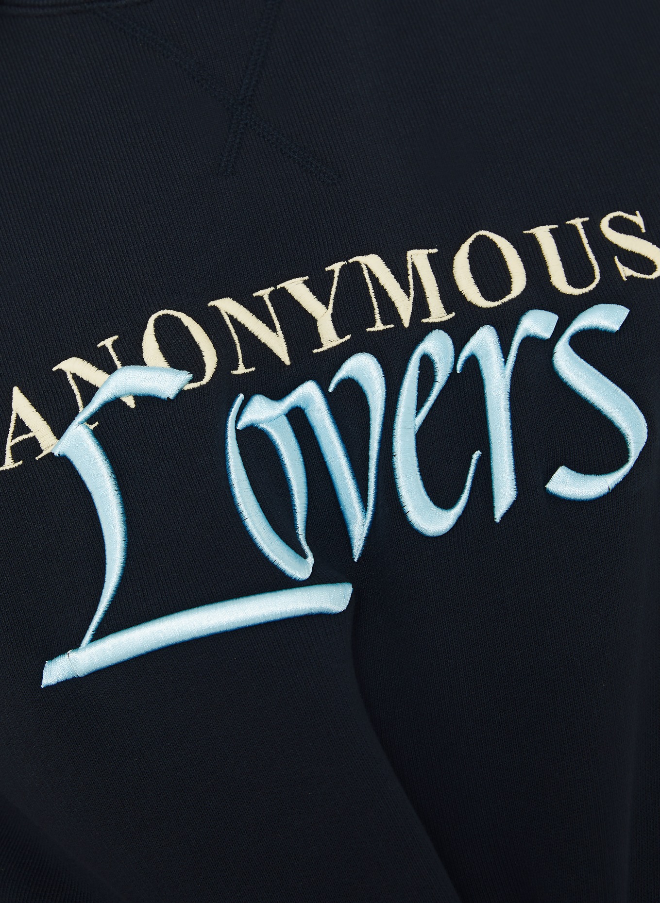 JW ANDERSON Oversized-Sweatshirt ANONYMOUS LOVERS: SCHWARZ / CREME / HELLBLAU