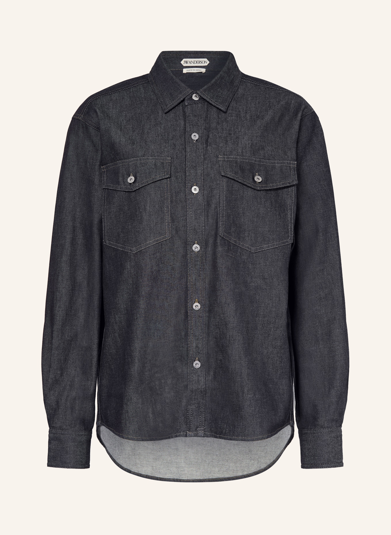 JW ANDERSON Oversized-Jeansbluse: DUNKELBLAU