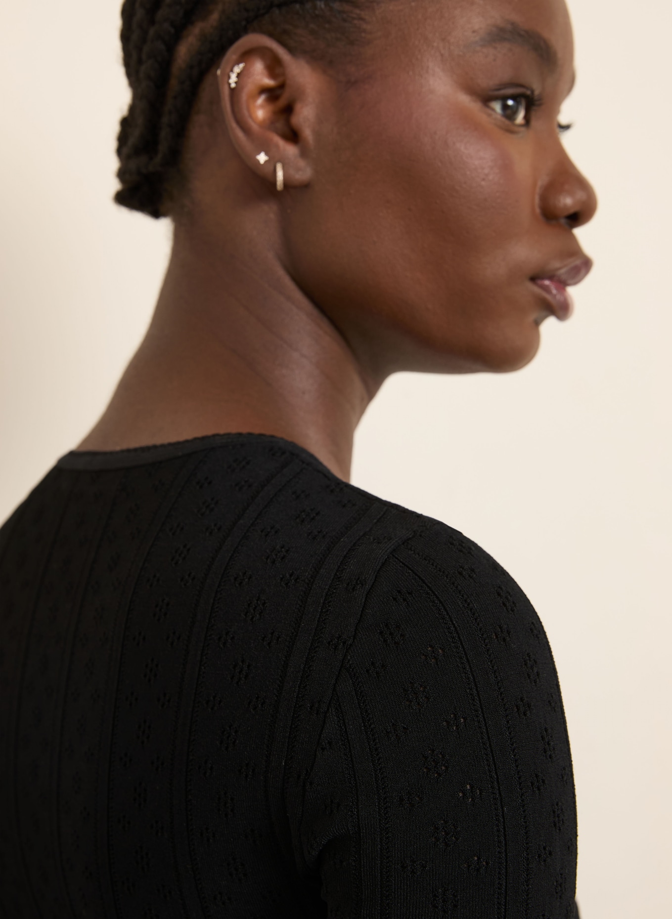 JW ANDERSON pletené tričko: ČERNÁ