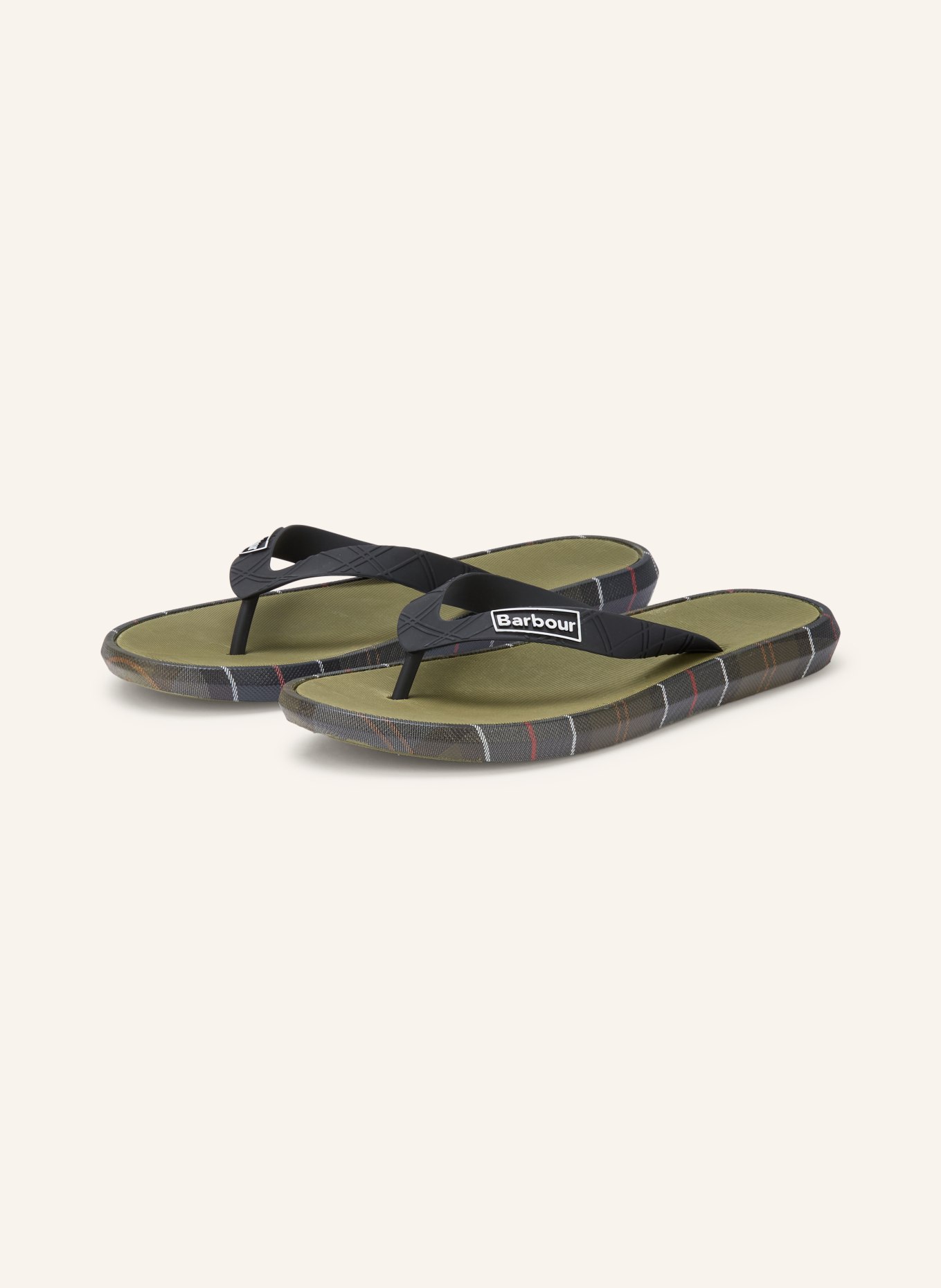 Barbour Teenscheider OAKDALE: KAKI / ZWART