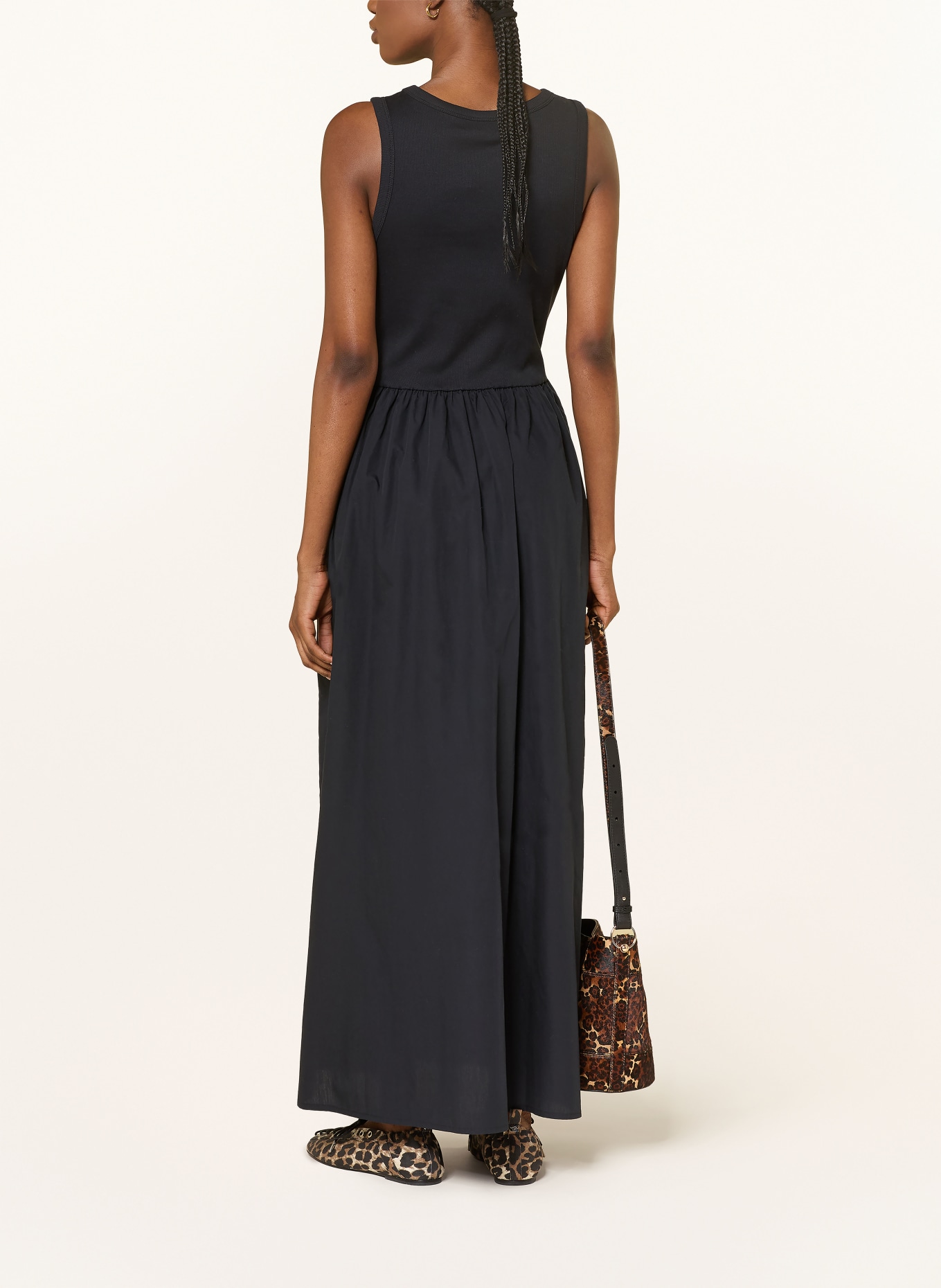 MRS & HUGS Kleid im Materialmix: SCHWARZ